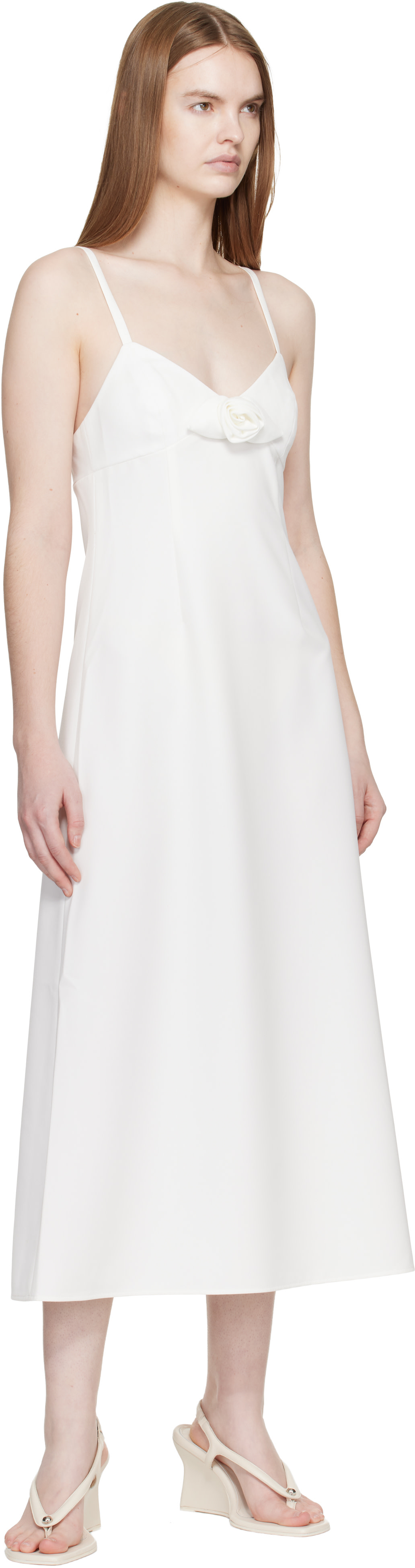 Sandy Liang - Robe midi Pilton blanche