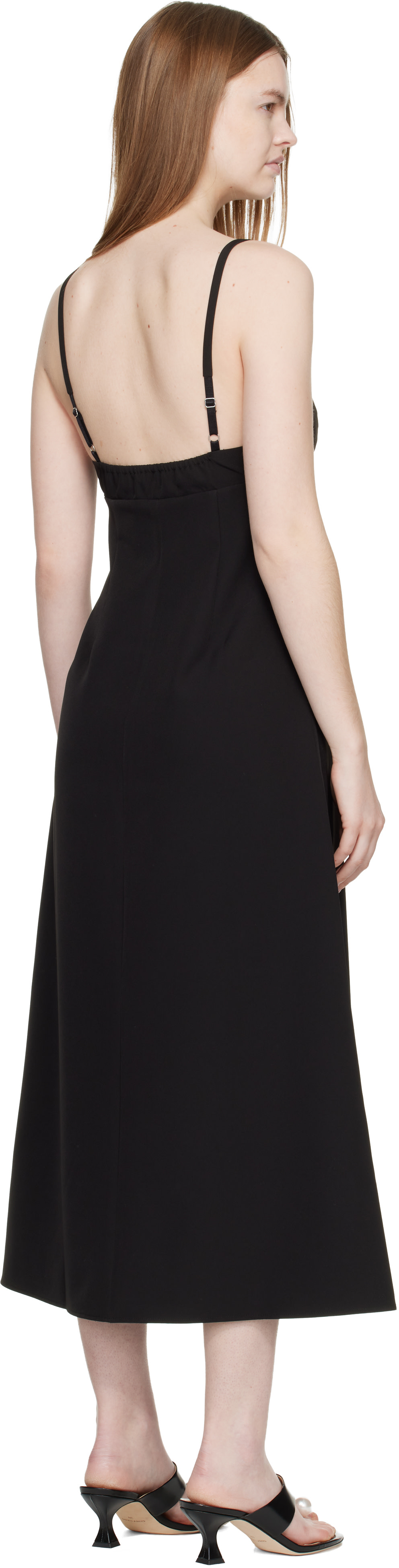 Sandy Liang - Robe midi Pilton noire