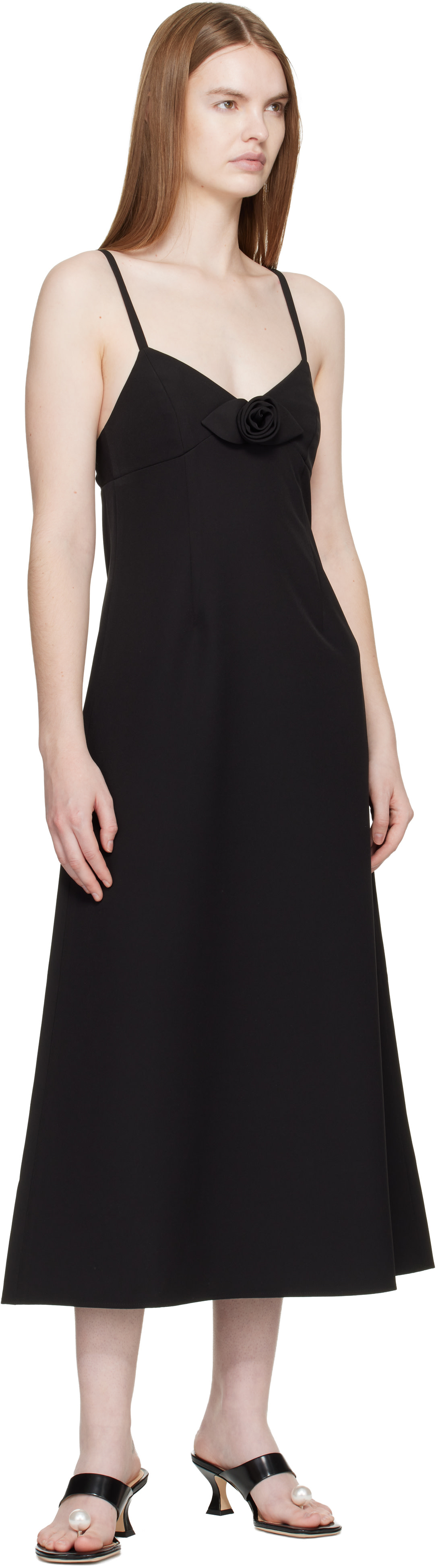 Sandy Liang - Robe midi Pilton noire