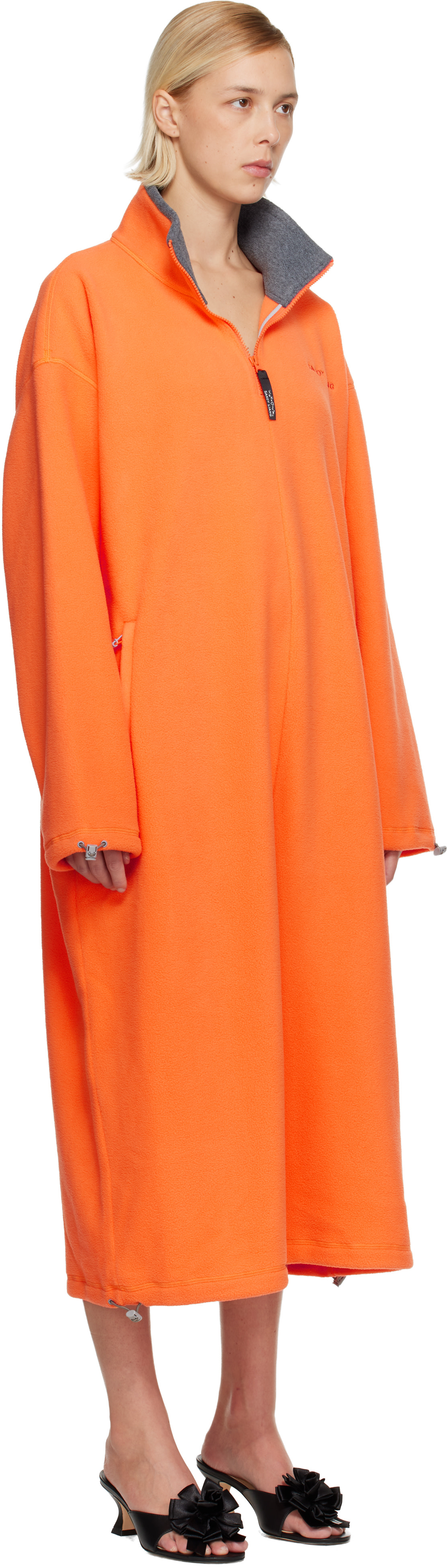 Sandy Liang - Robe longue Sloane orange