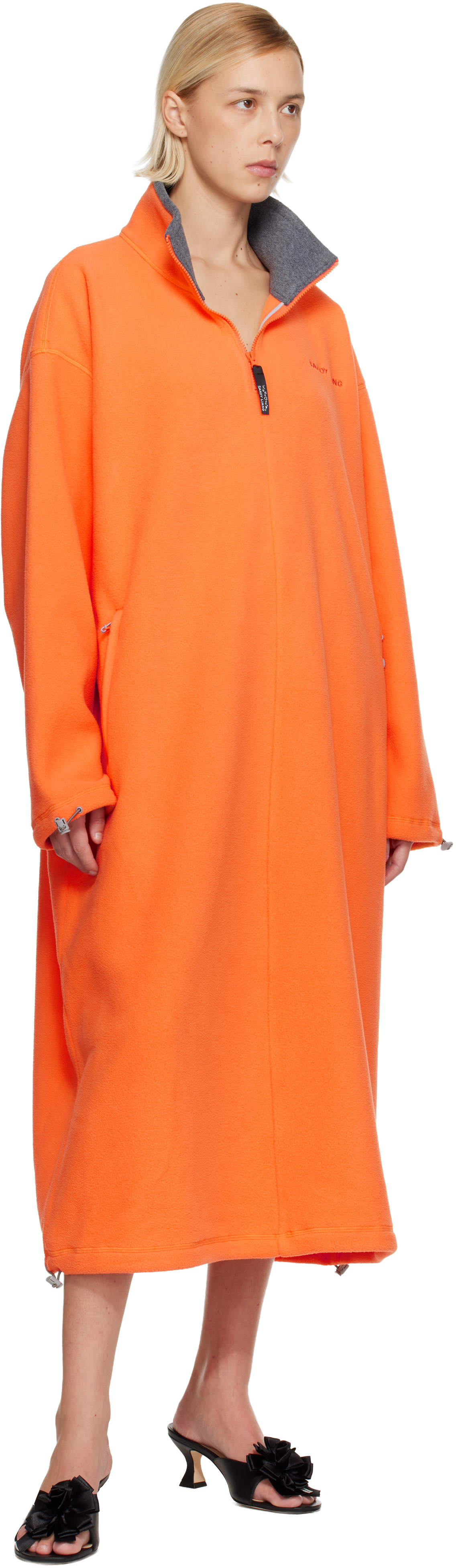 Sandy Liang - Robe longue Sloane orange