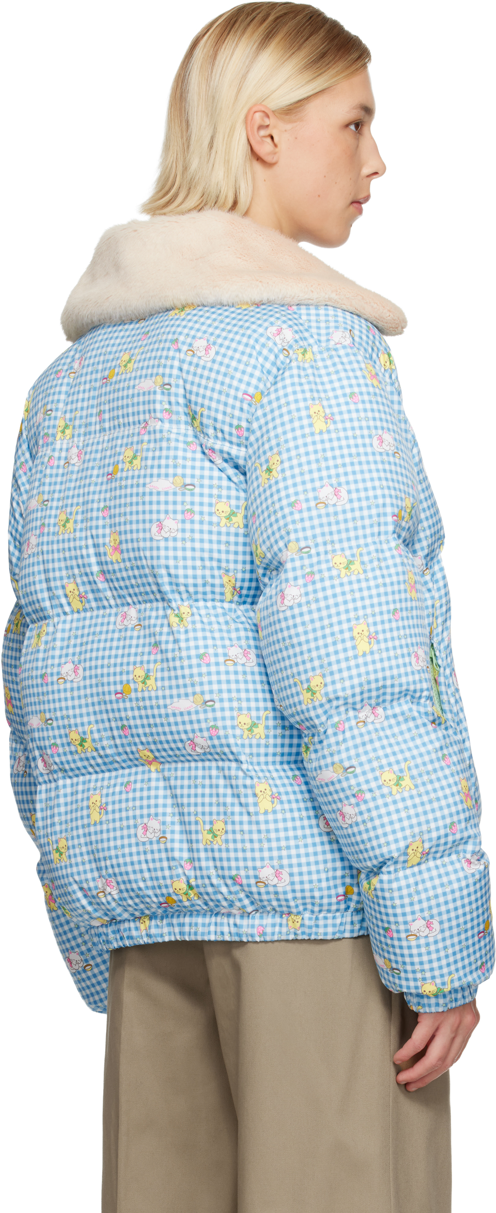 Sandy Liang - Blouson matelassé Benny bleu