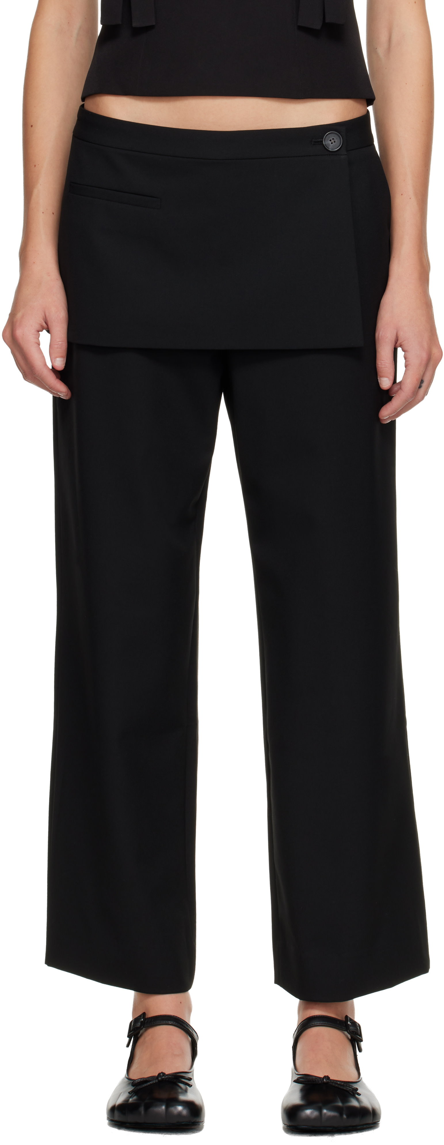 Sandy Liang - Pantalon Mott noir