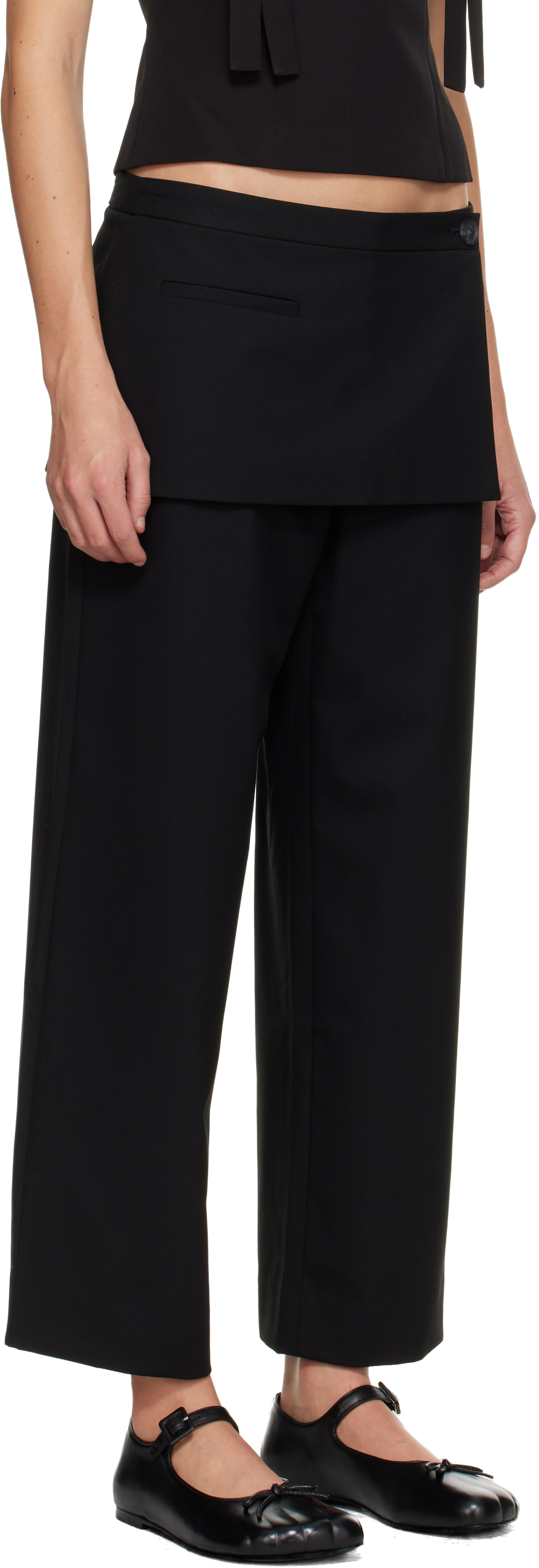 Sandy Liang - Pantalon Mott noir