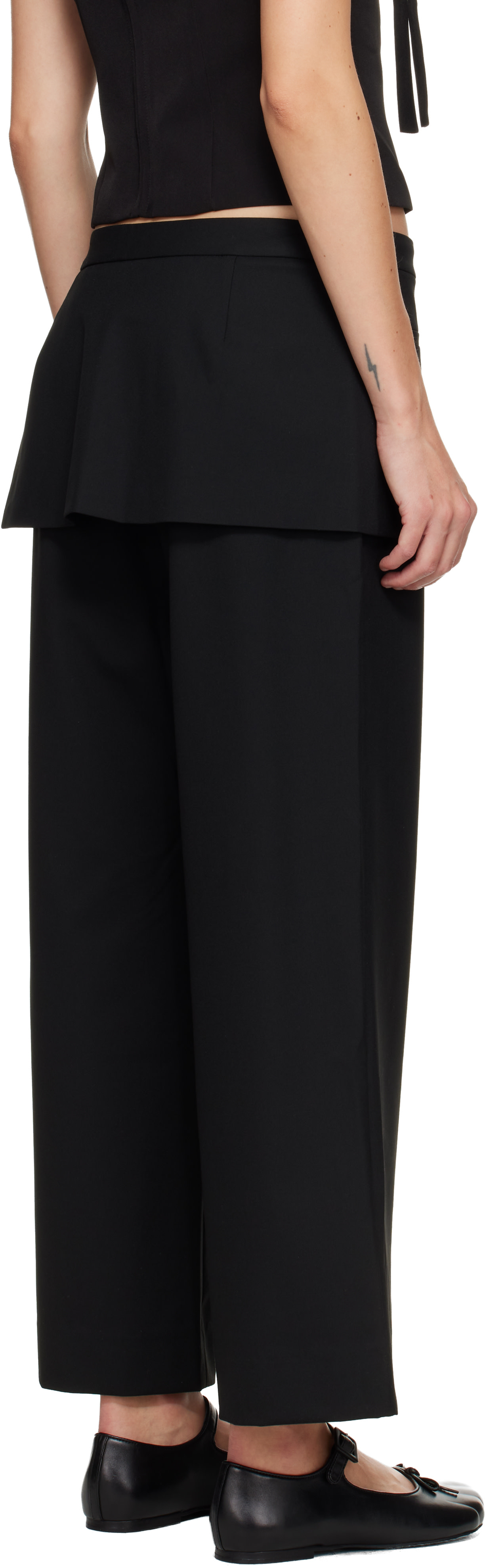 Sandy Liang - Pantalon Mott noir