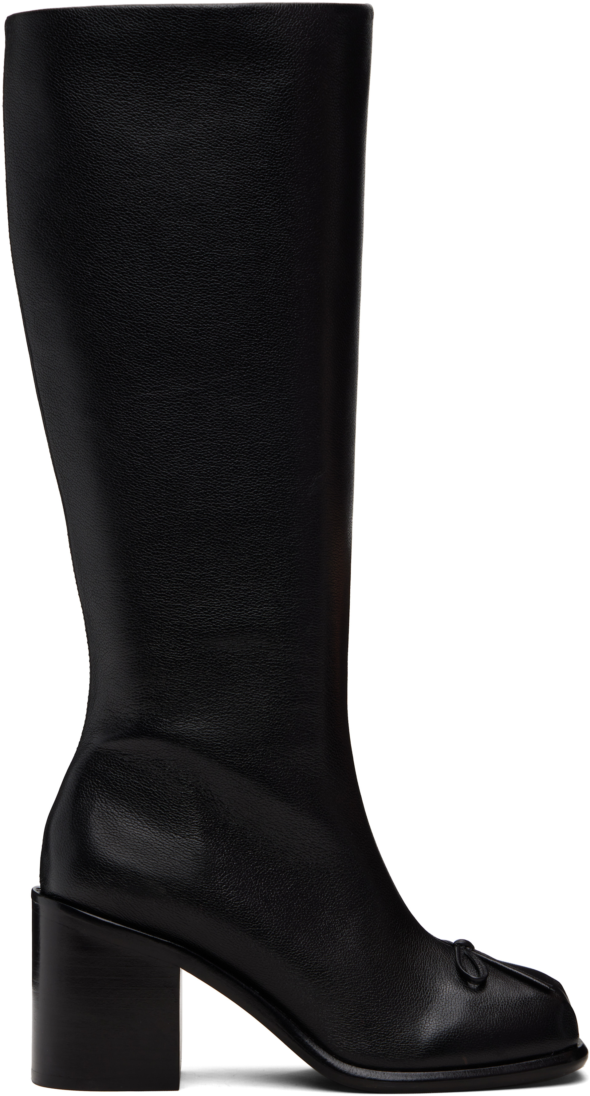 Sandy Liang - Black Knee High Pointe Boots