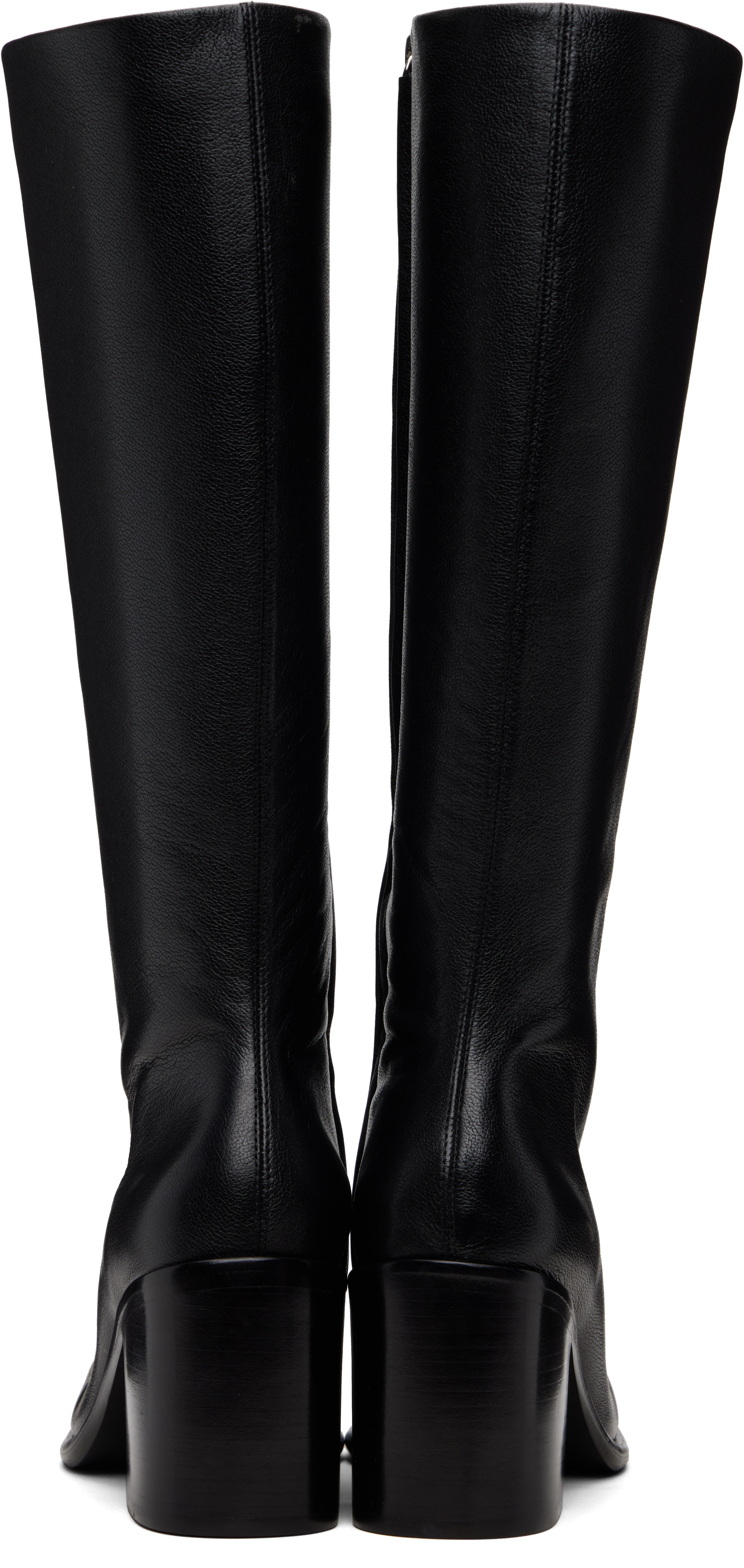 Sandy Liang - Black Knee High Pointe Boots