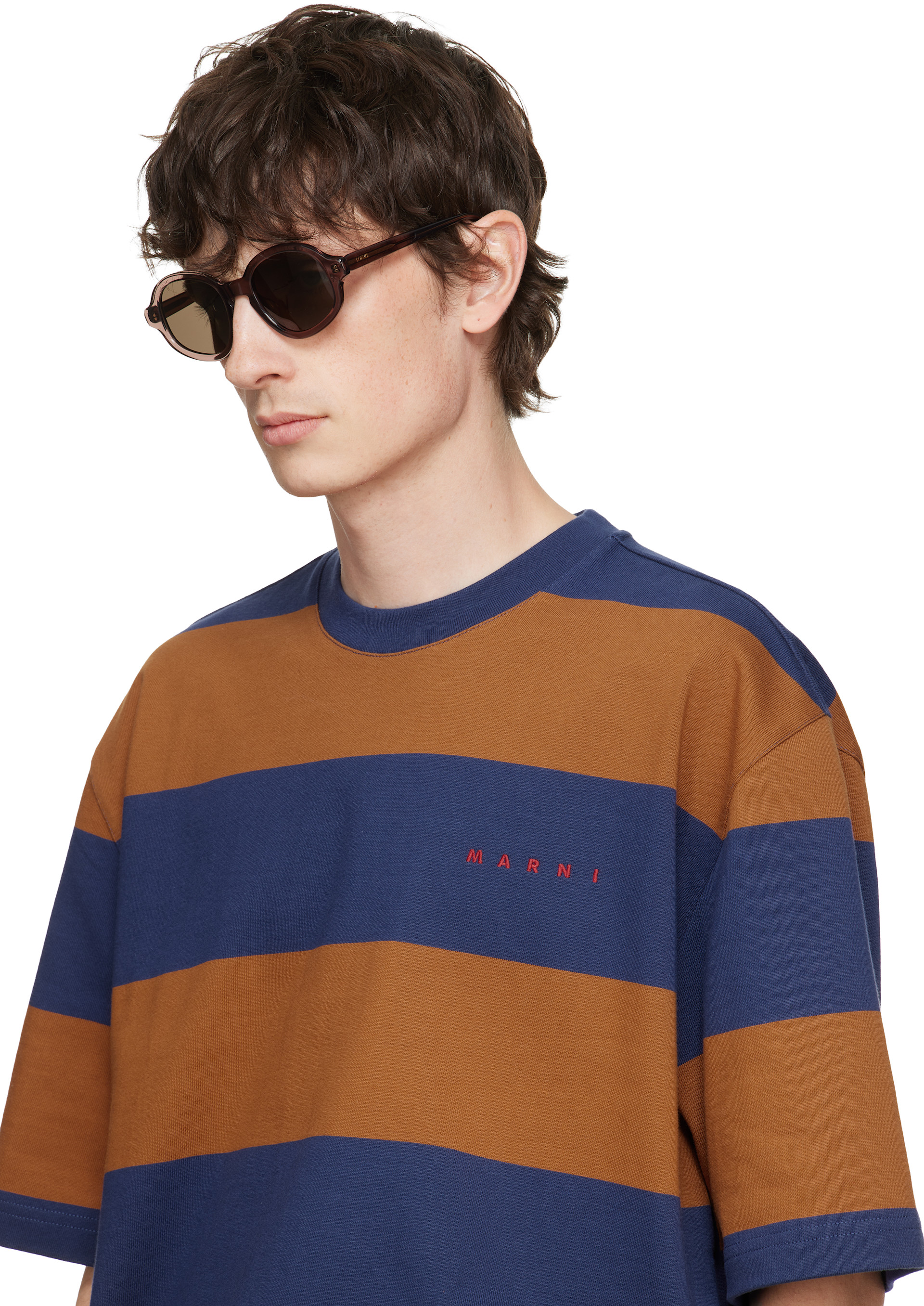 LOEWE - 브라운 델타 슬림 선글라스