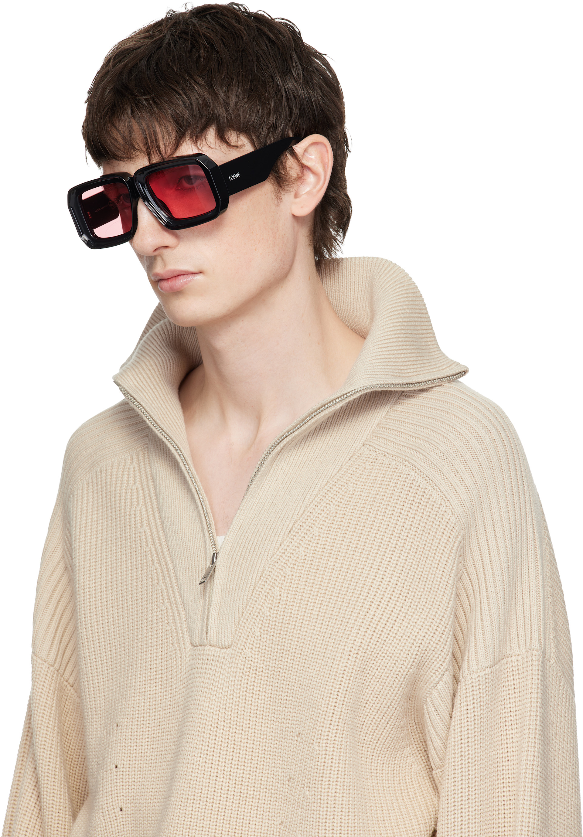 LOEWE: ブラック Paula's Ibiza 'Dive In Mask' サングラス | SSENSE 日本