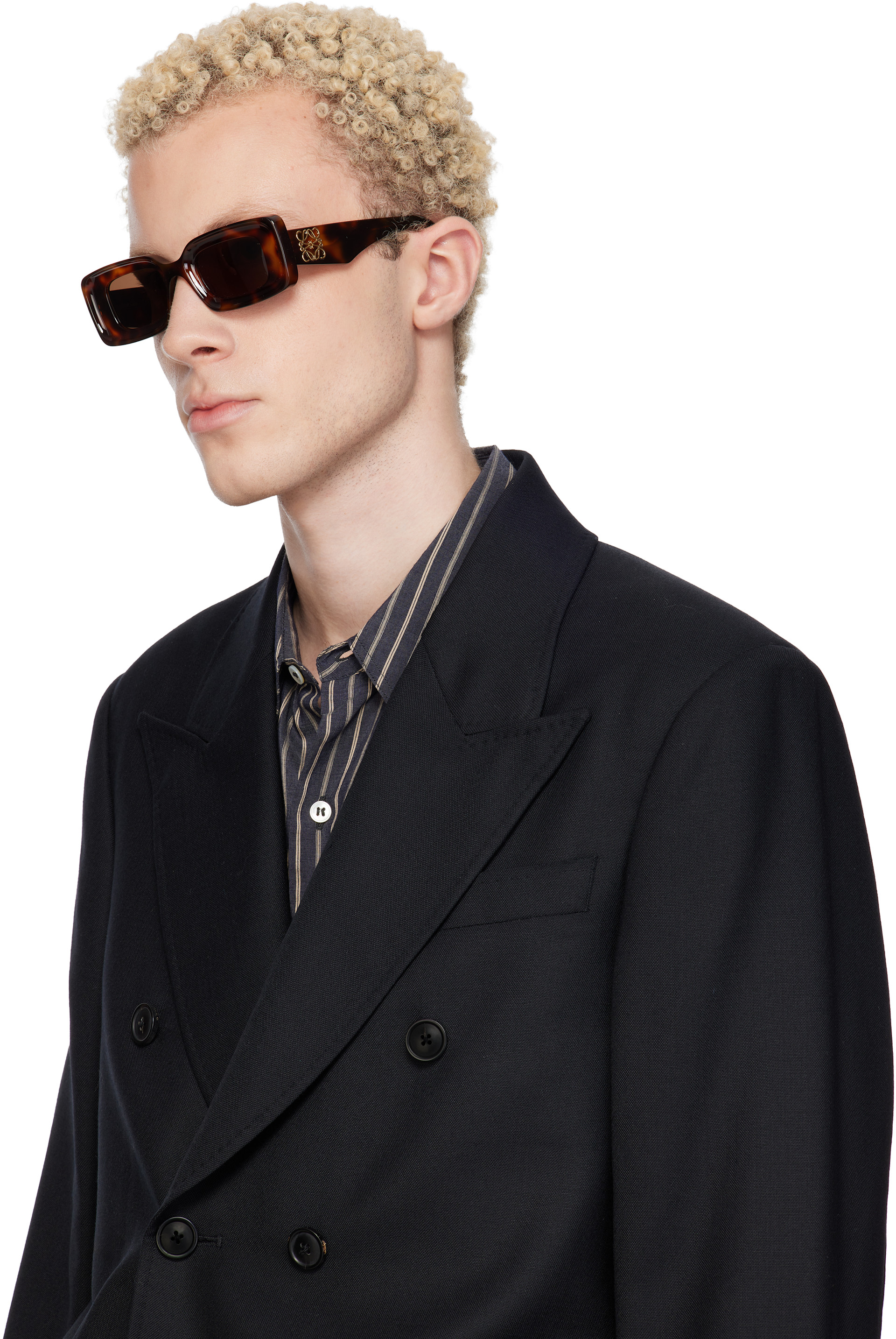 LOEWE - Brown Rectangular Sunglasses