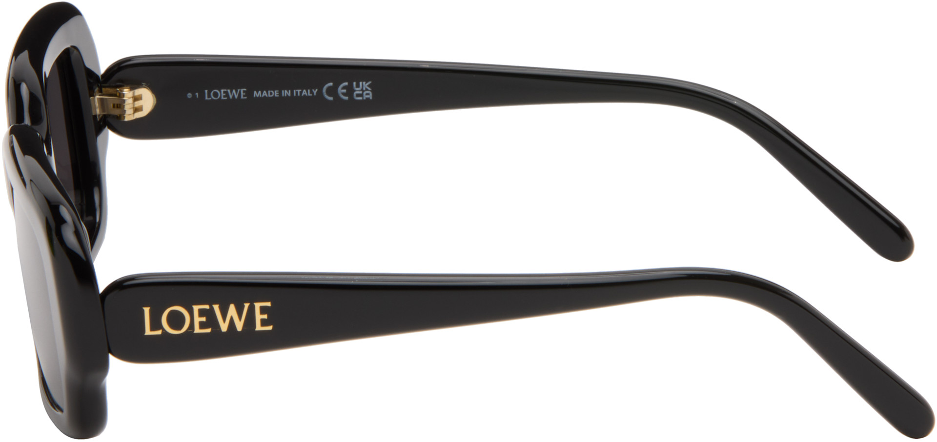 LOEWE - Black Rectangular Slim Sunglasses