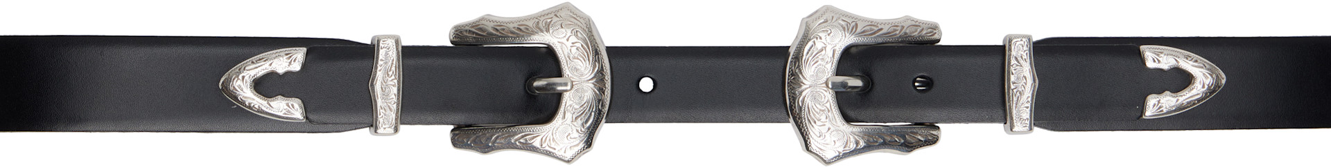 Toga Virilis: Black Double Buckle Belt | SSENSE