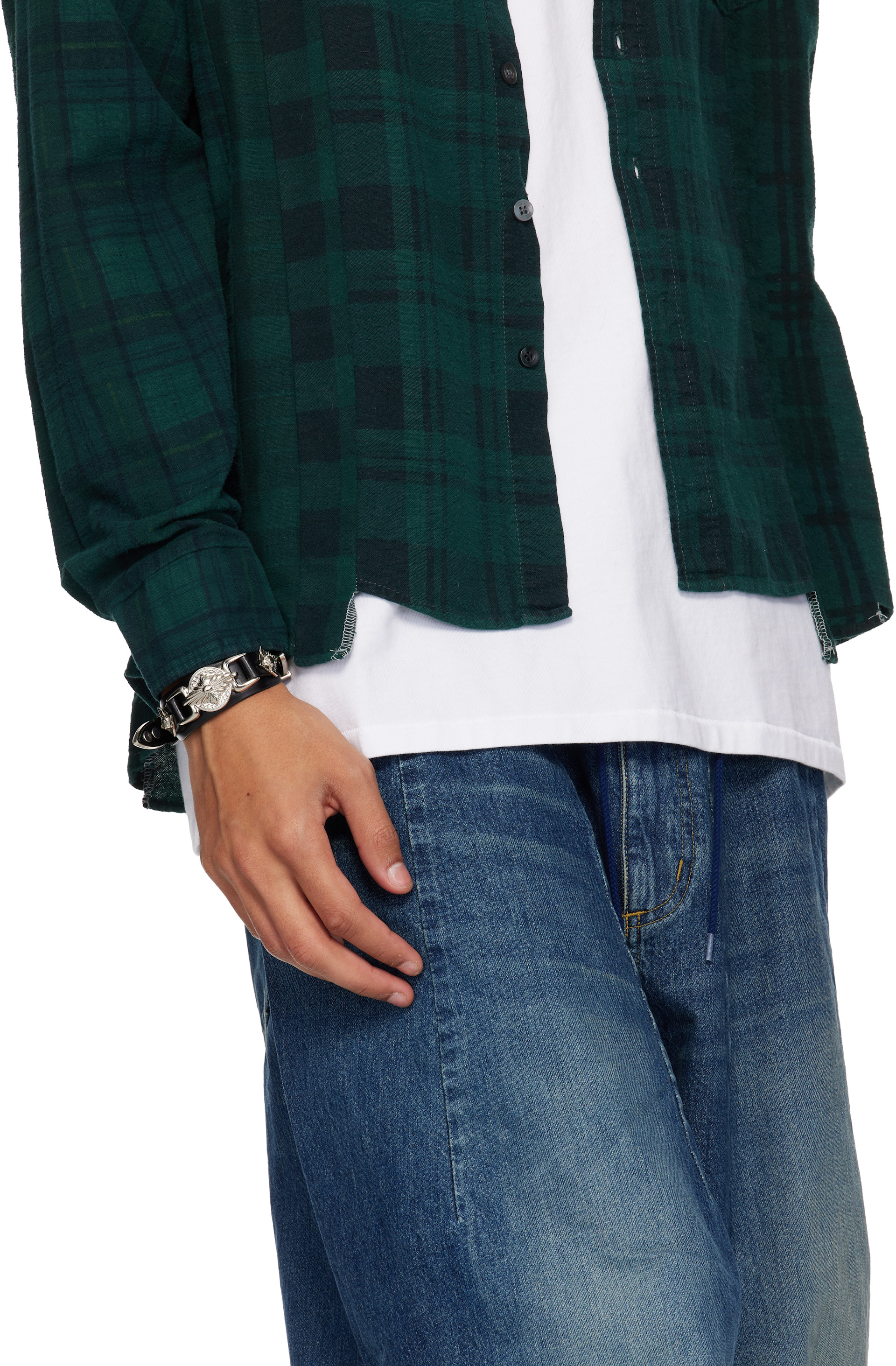 Toga Virilis: Double Buckle Concho Bangle Bracelet | SSENSE