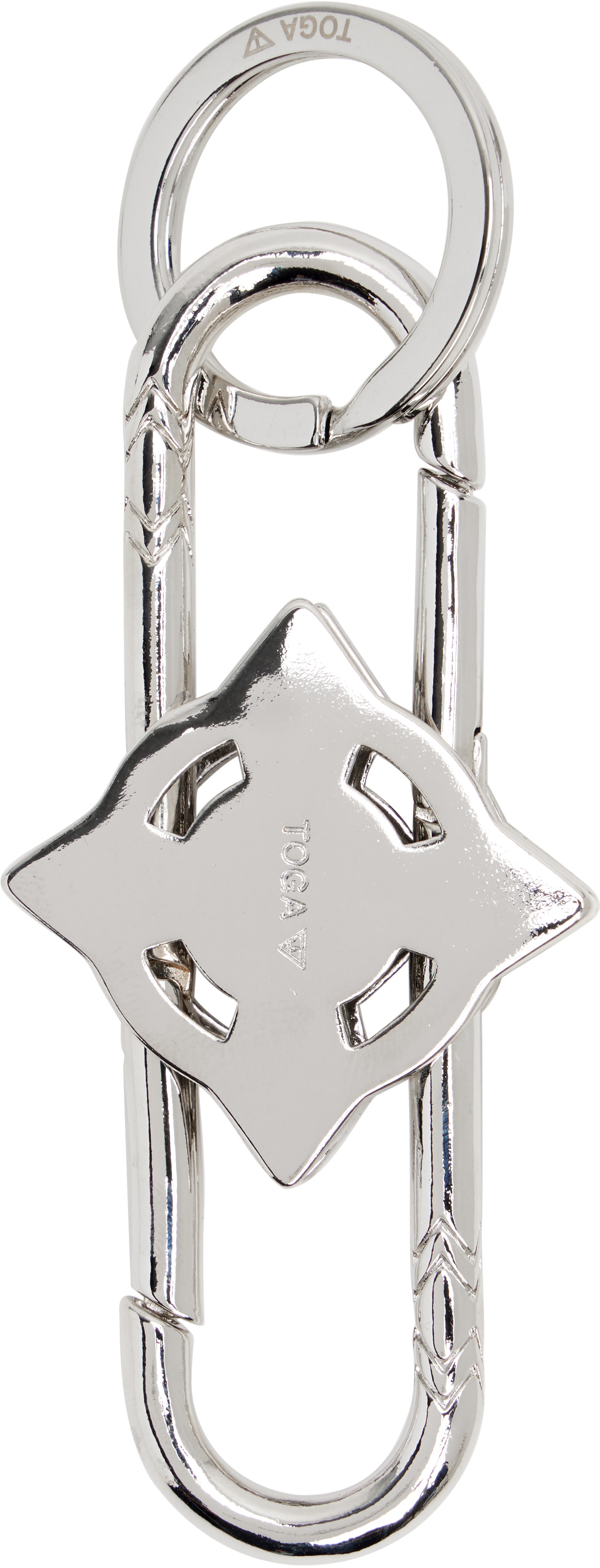 Toga Virilis: Silver Metal Keychain | SSENSE