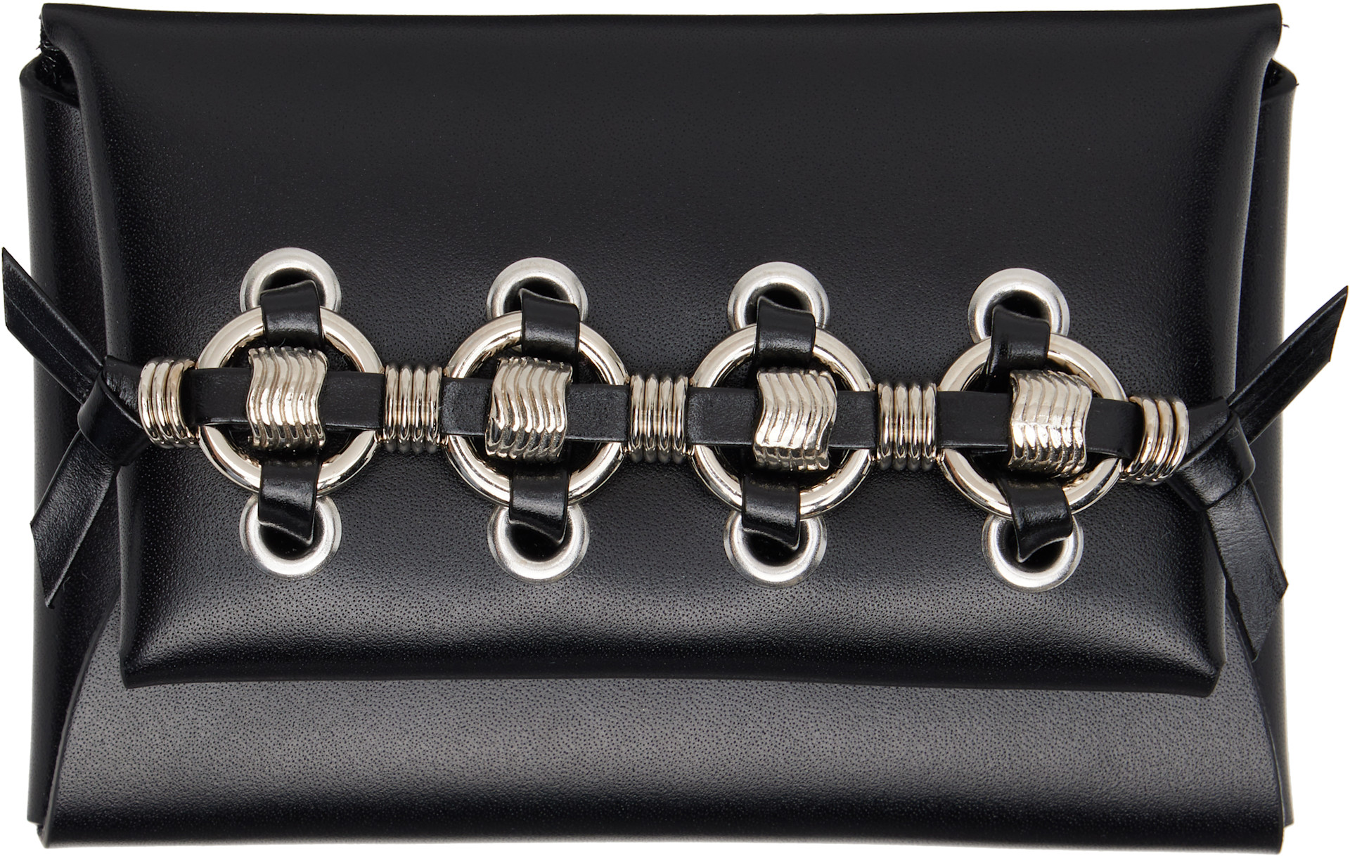 Toga Virilis: Black Ring Metal Card Holder | SSENSE Norway