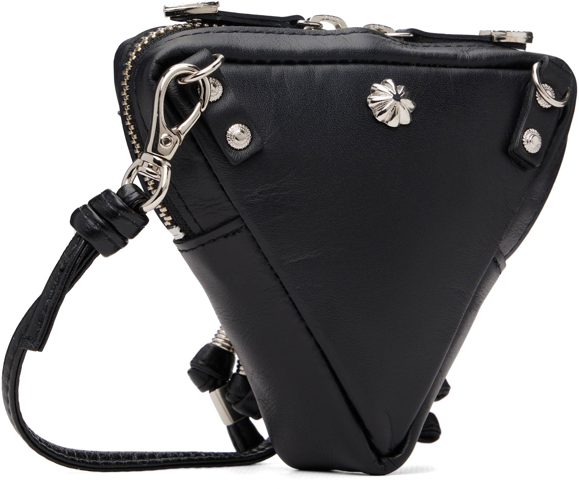 Toga Virilis: Black Triangle Shoulder Bag | SSENSE
