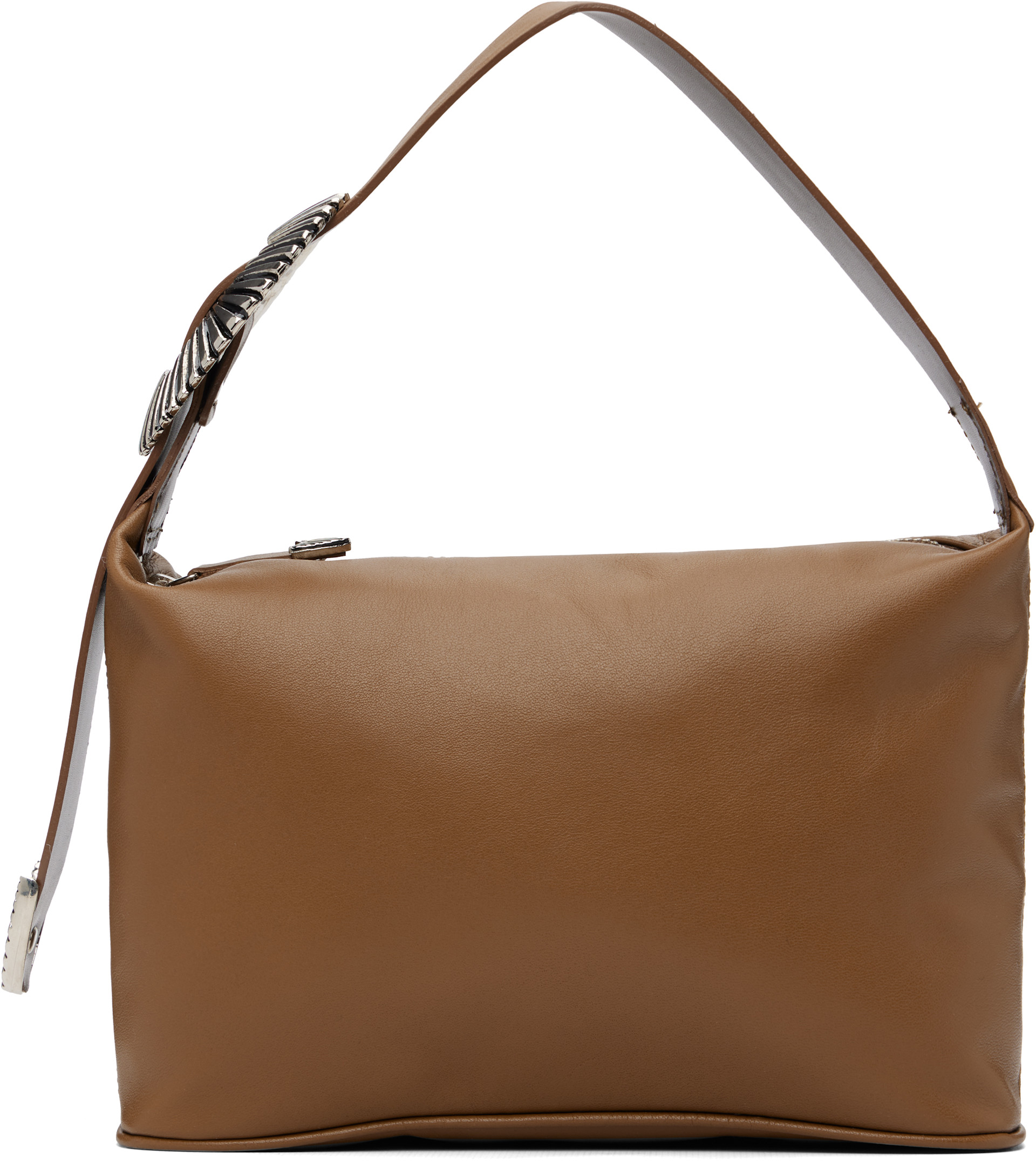 Toga Virilis: Brown Leather Mini Pouch | SSENSE
