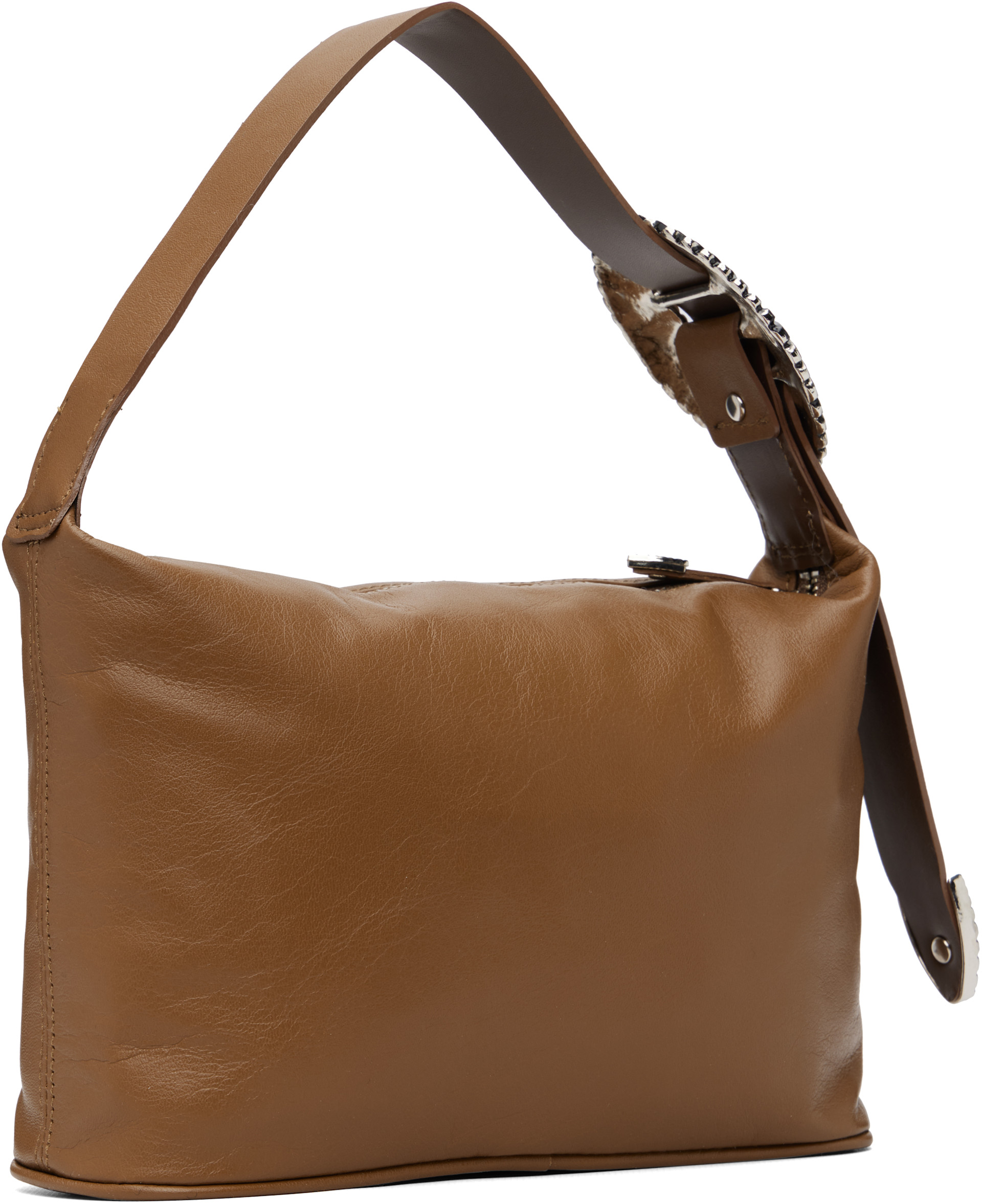 Toga Virilis: Brown Leather Mini Pouch | SSENSE