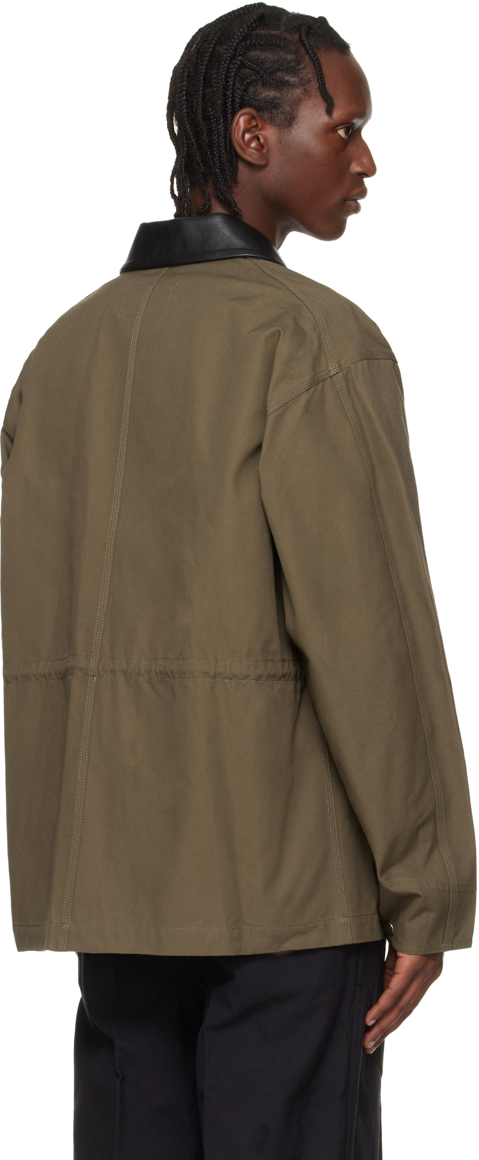 Toga Virilis: Khaki Canvas Jacket | SSENSE