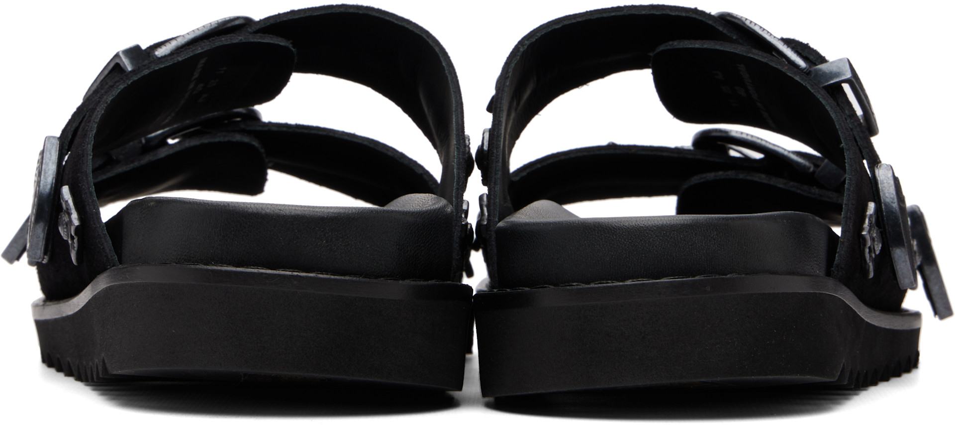 Toga Virilis: ブラック Buckle スエード サンダル | SSENSE 日本