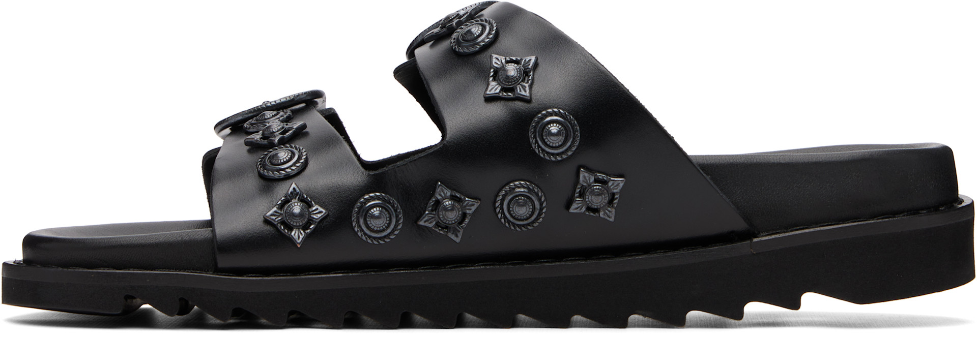 Toga Virilis: SSENSE Exclusive Black Buckle Sandals | SSENSE