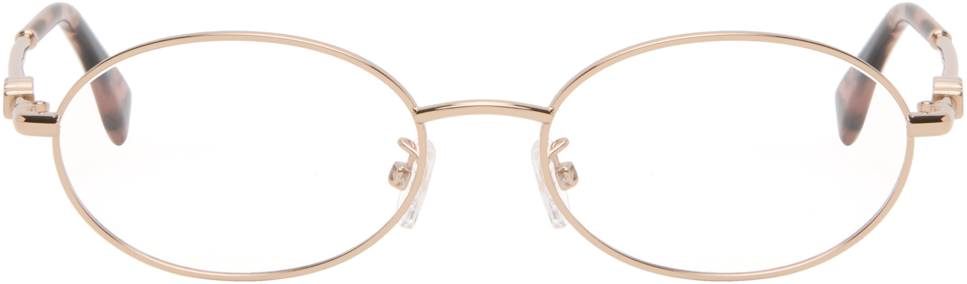 Fendi - Lunettes dorées à logos Fendigraphy