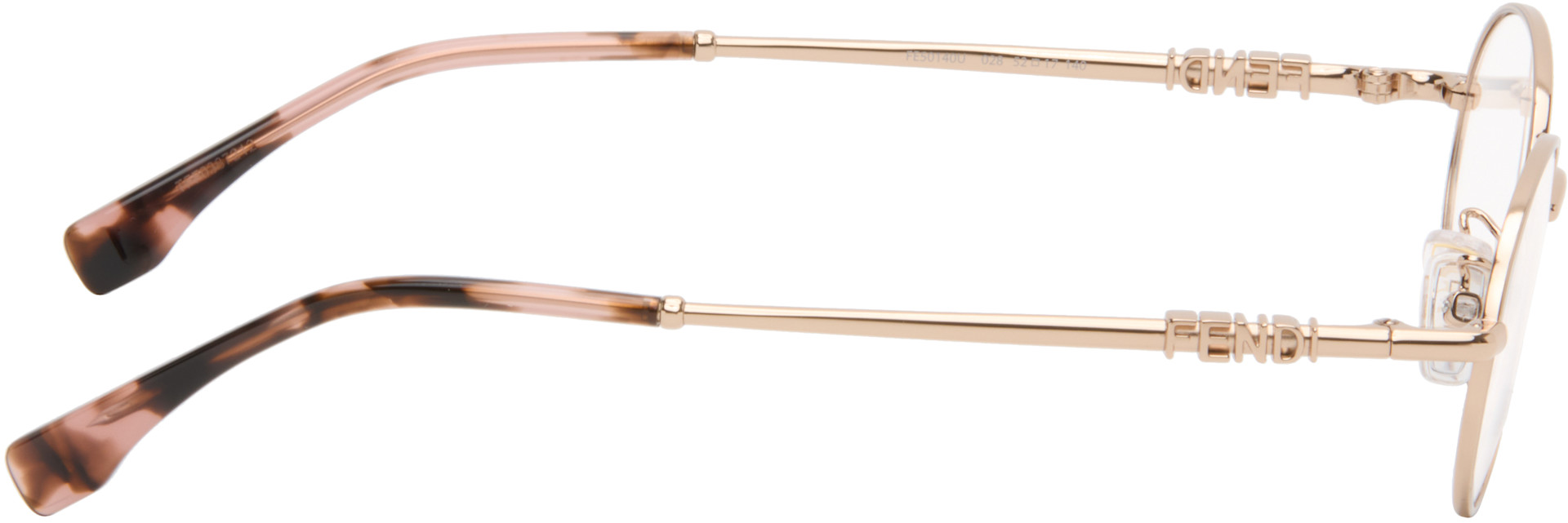Fendi - Lunettes dorées à logos Fendigraphy