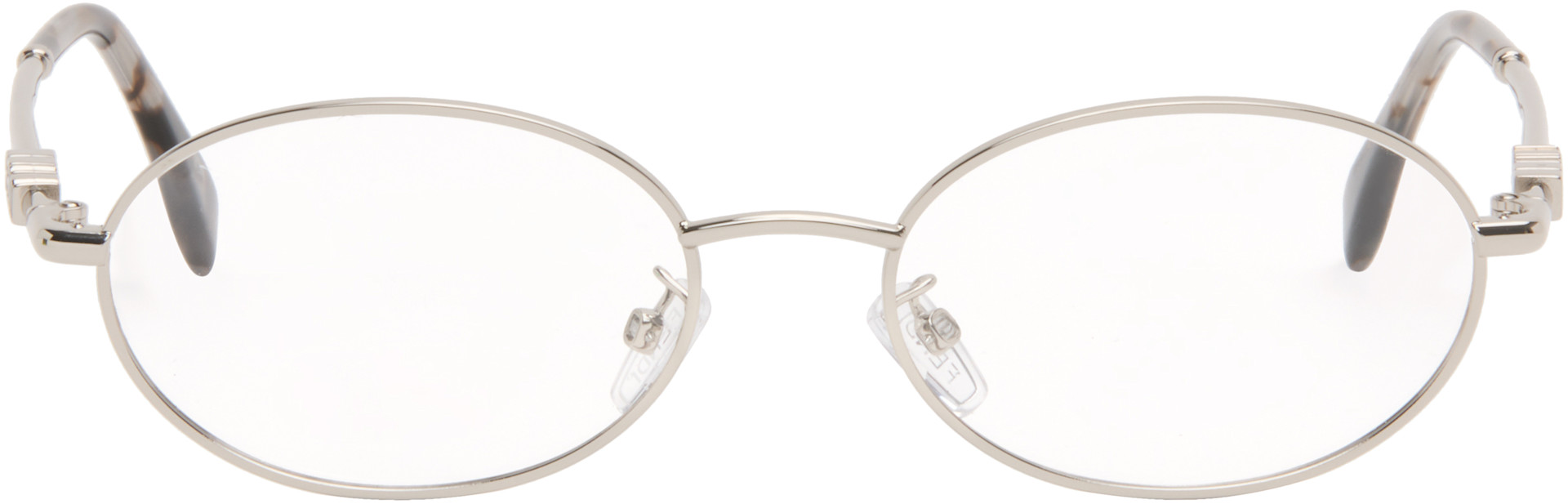 Fendi - Lunettes argentées à logos Fendigraphy