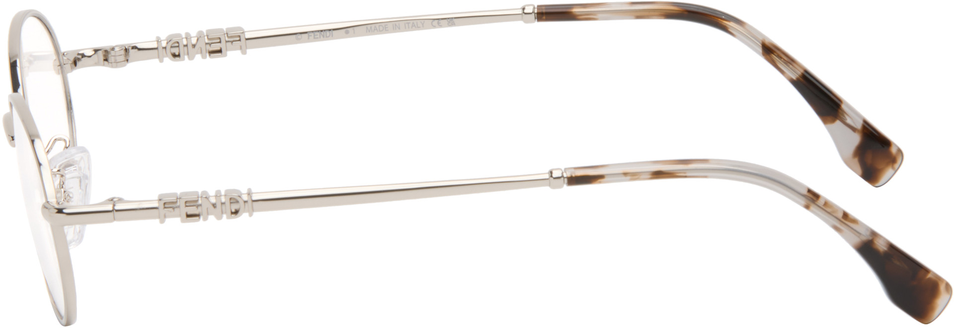 Fendi - Lunettes argentées à logos Fendigraphy