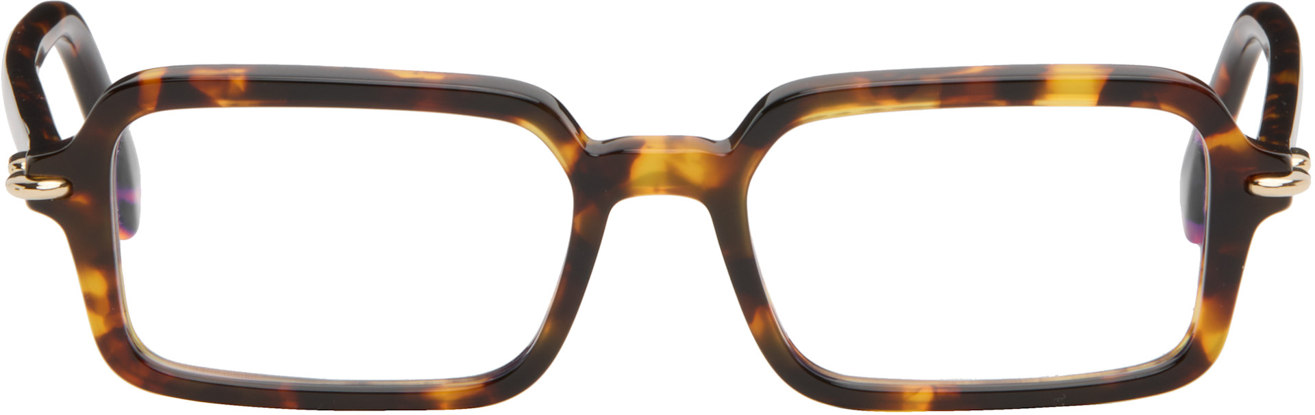 Fendi Brown Signature Logo Optical Reading Frames Glasses FENDI FE50064I 053 Havana Square Glasses - US main image 3