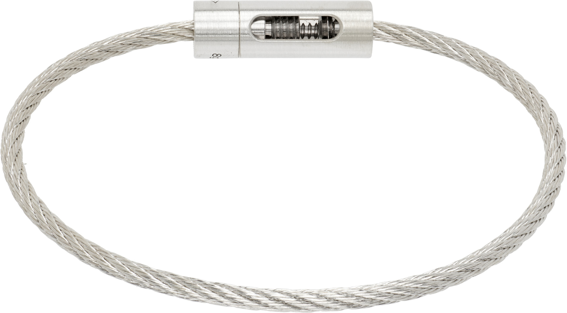 Le Gramme: Perforated Cable 'le 8g' Bracelet | SSENSE