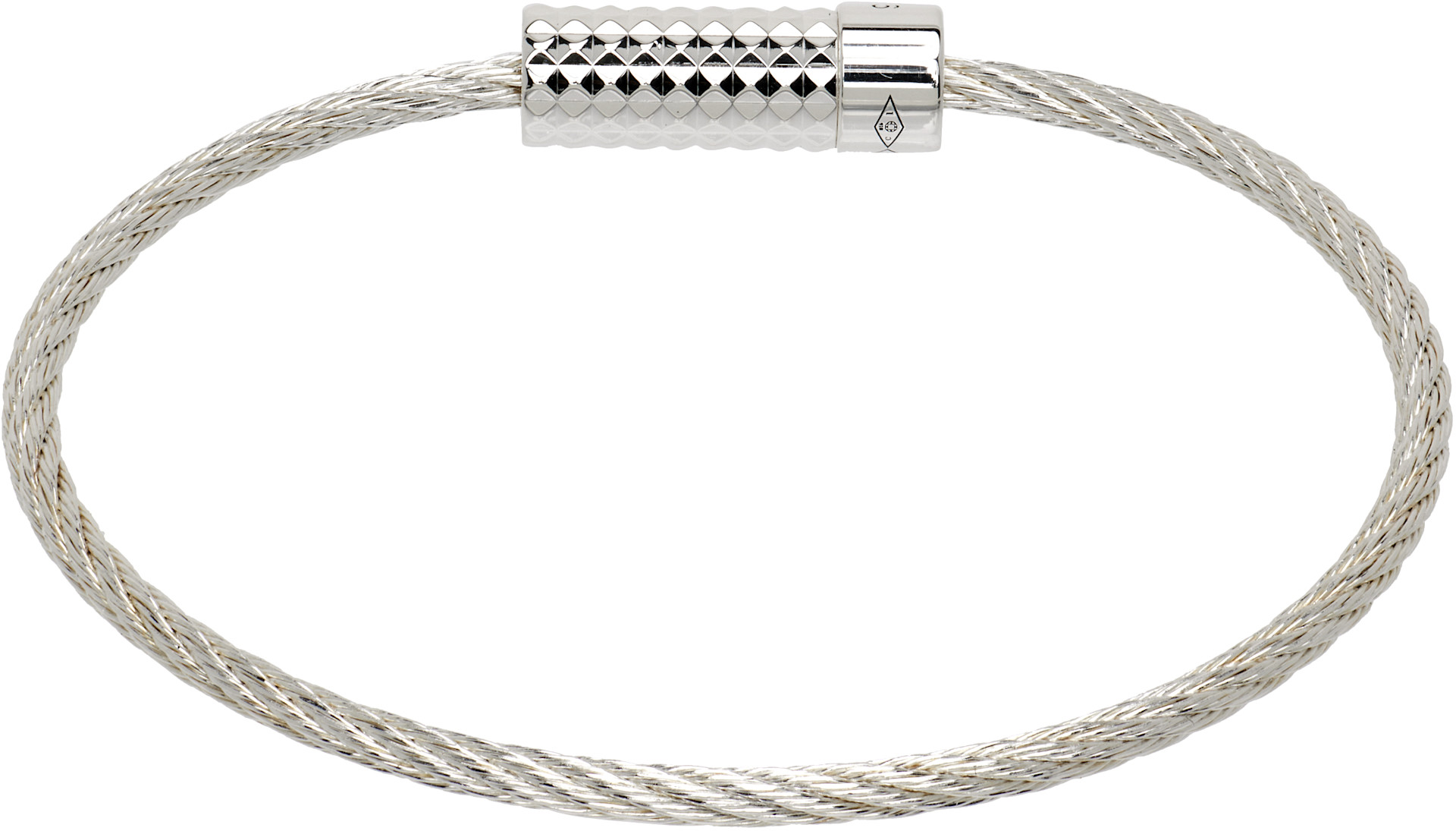 Le Gramme: Pyramid Guilloche Cable 'le 9g' Bracelet | SSENSE
