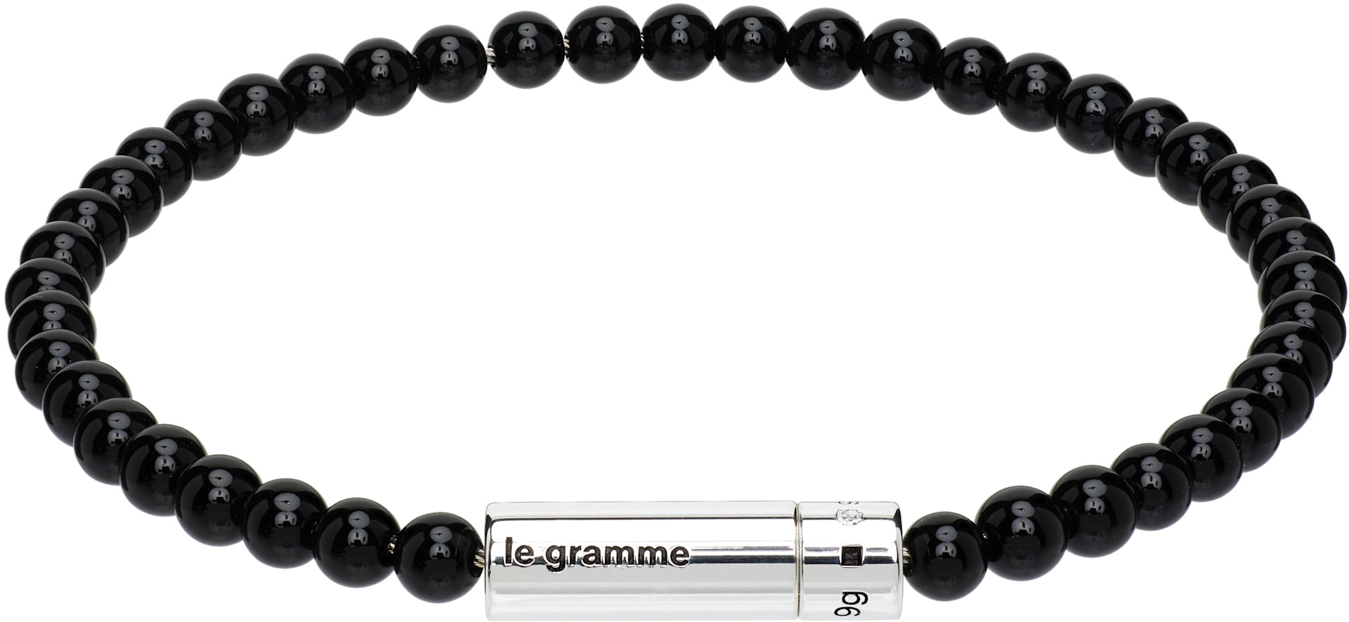 Le Gramme: 'Le 11g' Onyx Beads Bracelet | SSENSE Le Gramme: 'Le 11g' Onyx Beads Bracelet | SSENSE