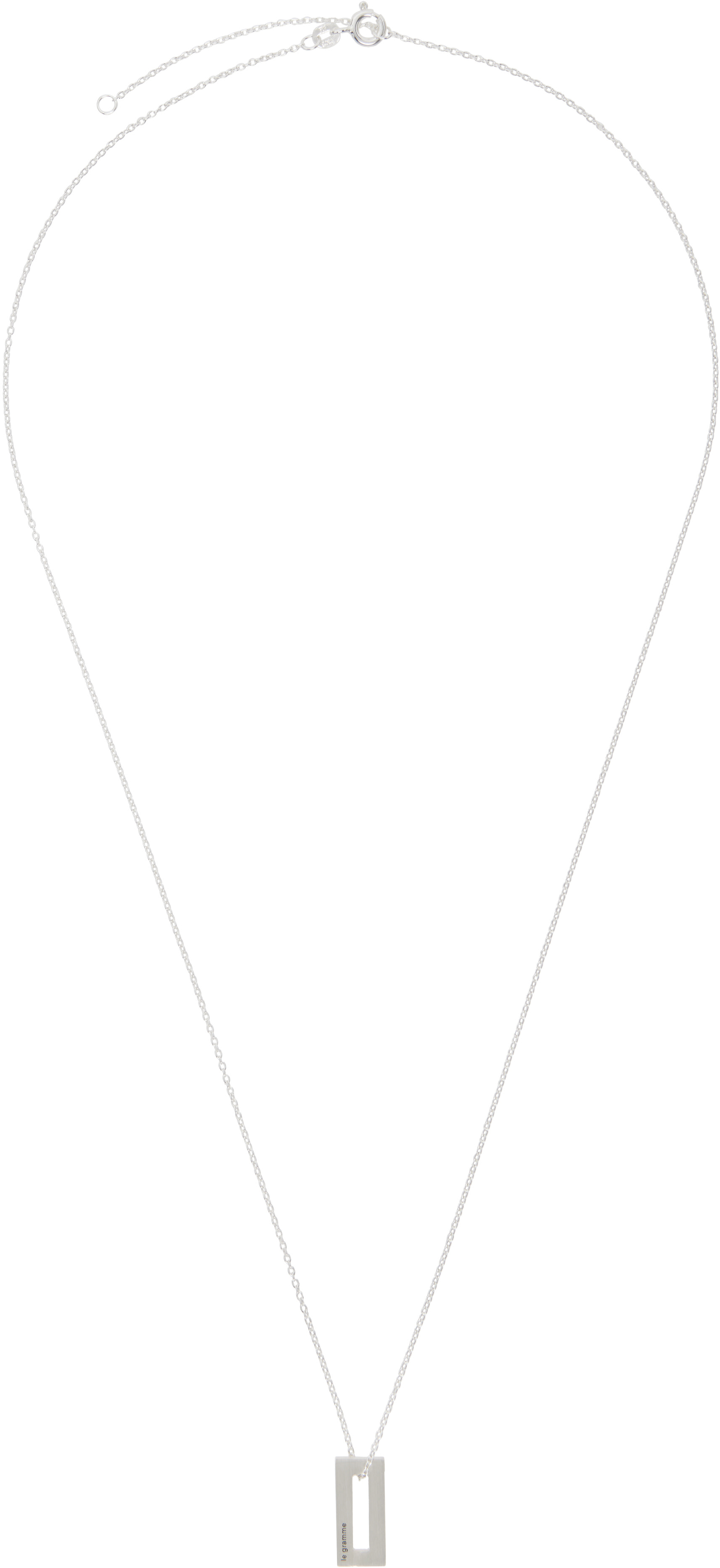 Le Gramme: Rectangle 'le 1.5g' Necklace | SSENSE