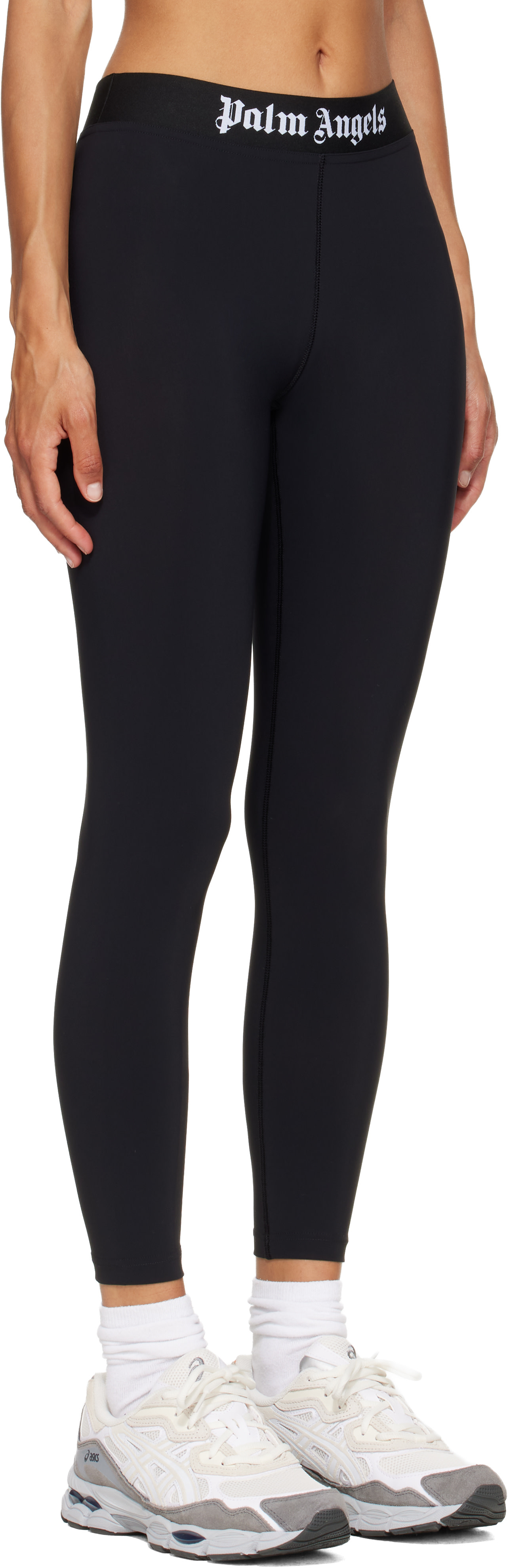 PALM ANGELS パームエンジェルス　スポーツウェア　脚長効果　ヨガウェア Palm Angels: Black Classic Logo Sport Leggings | SSENSE