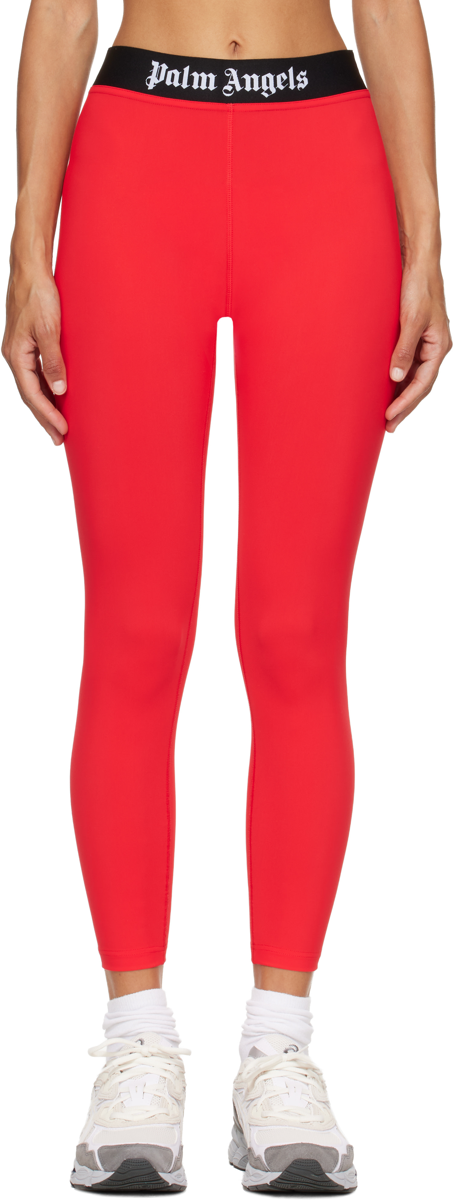 Palm Angels - Legging de sport rouge à logos