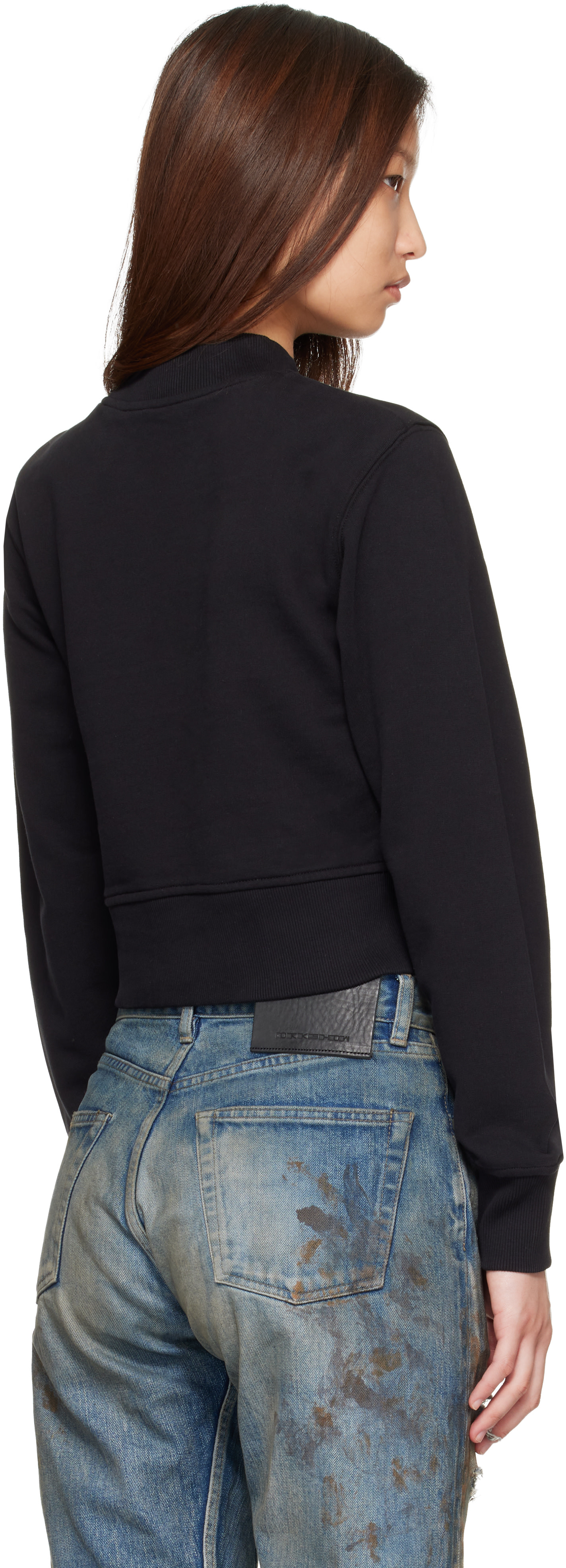 Palm Angels - Pull molletonné ajusté noir à logo à l'encolure