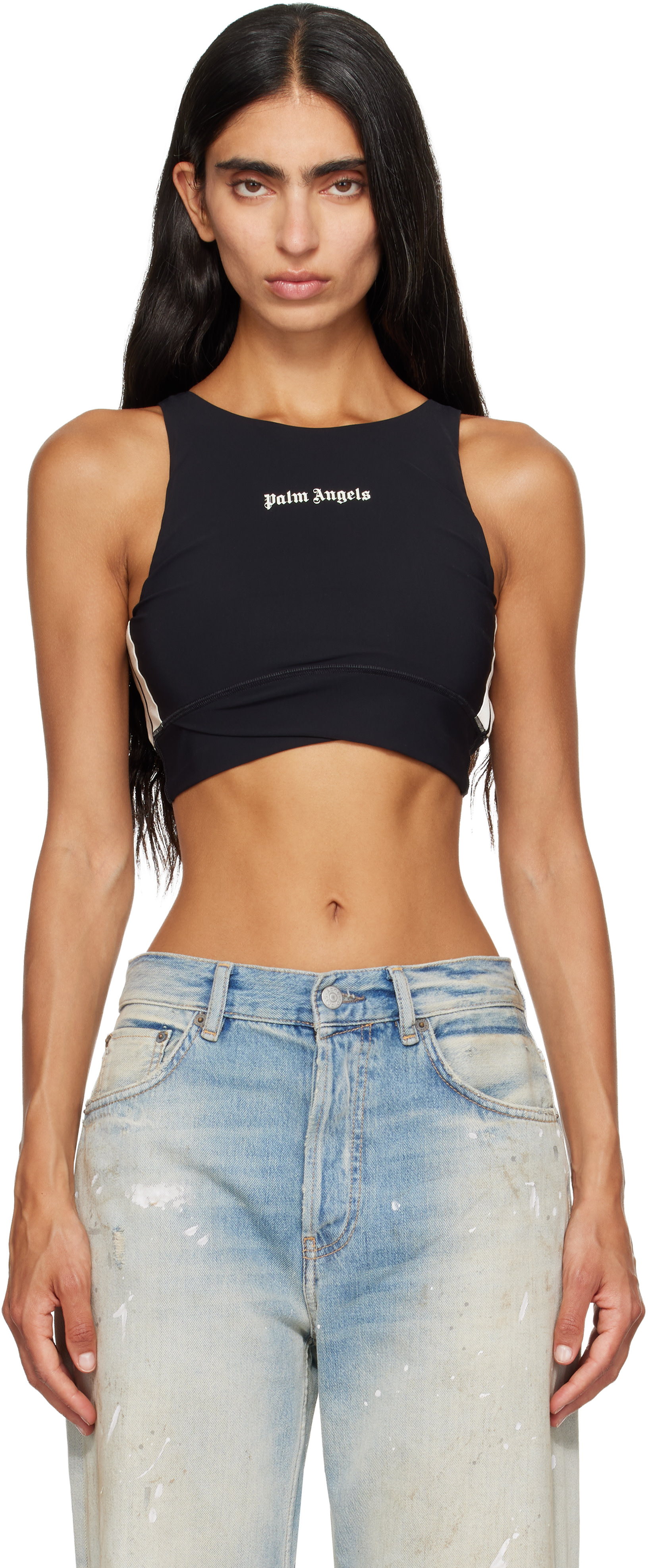 Palm Angels - Débardeur de course noir à logo