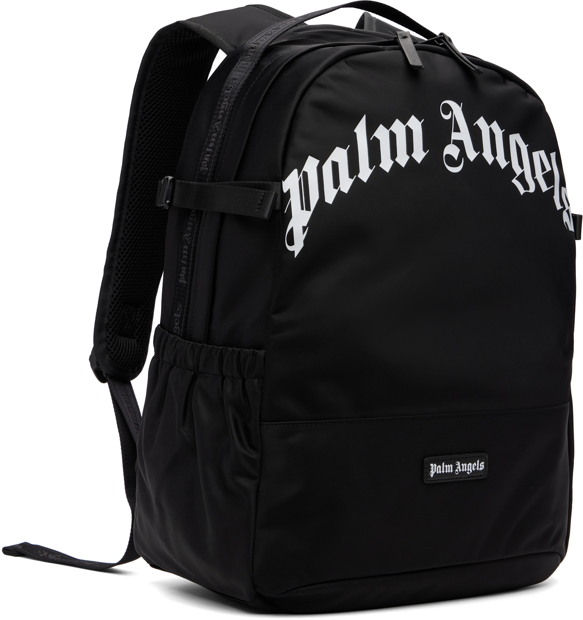 Palm Angels - Black Curved Logo Backpack
