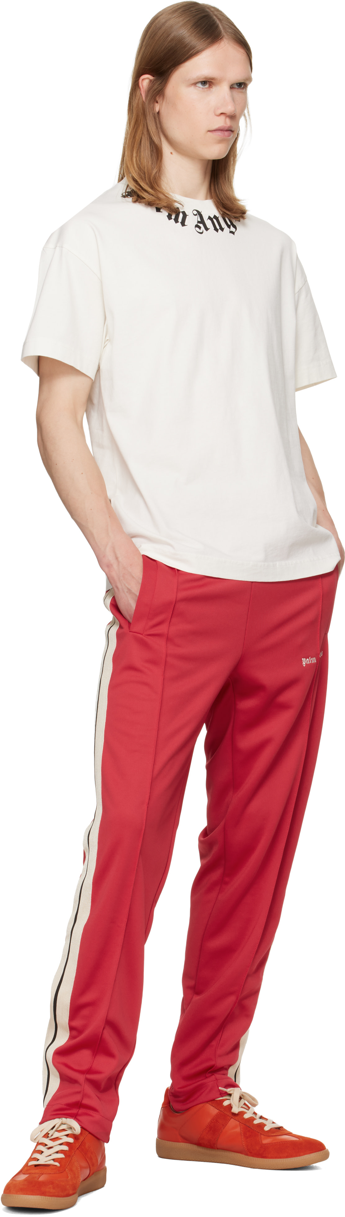Palm Angels: レッド Classic Logo トラックパンツ | SSENSE 日本