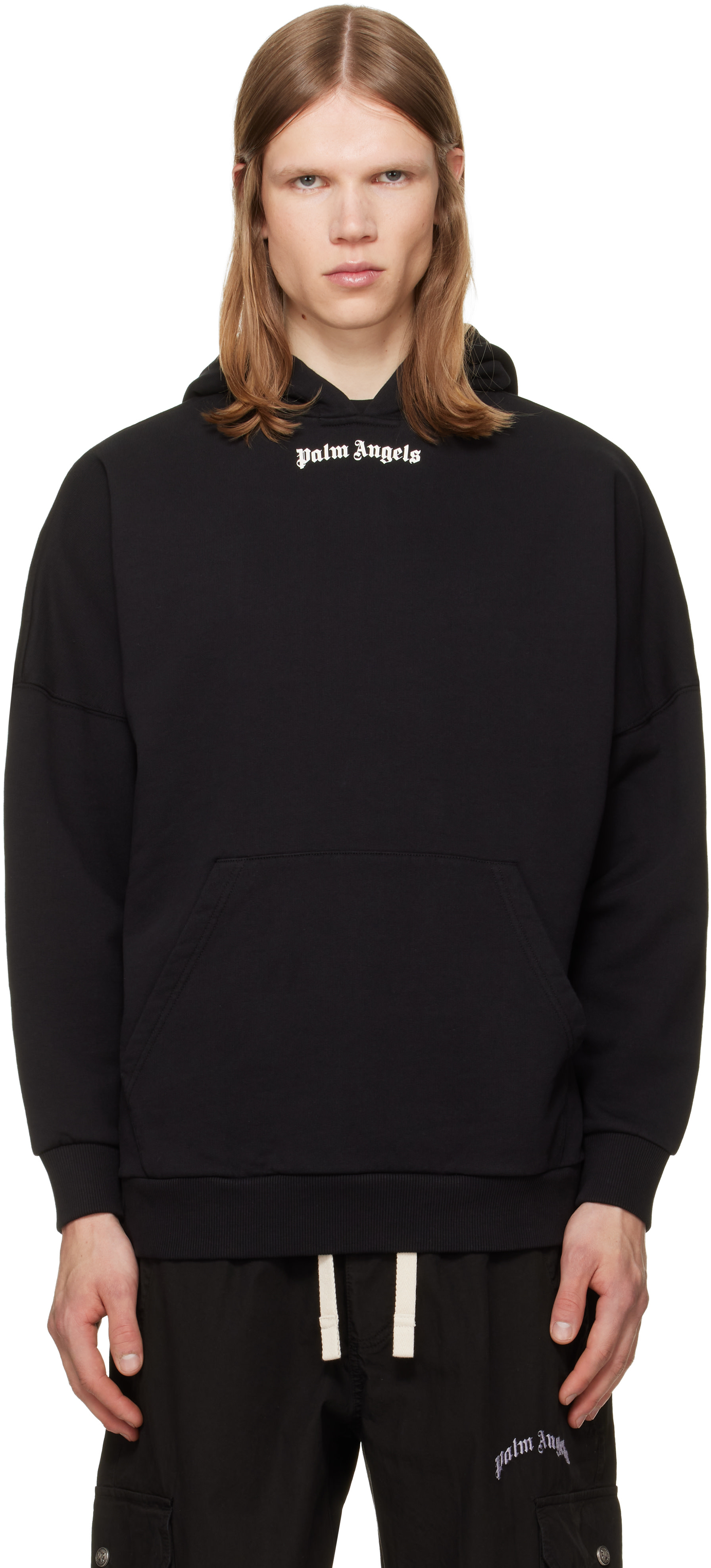 Palm Angels - Pull à capuche noir à logo