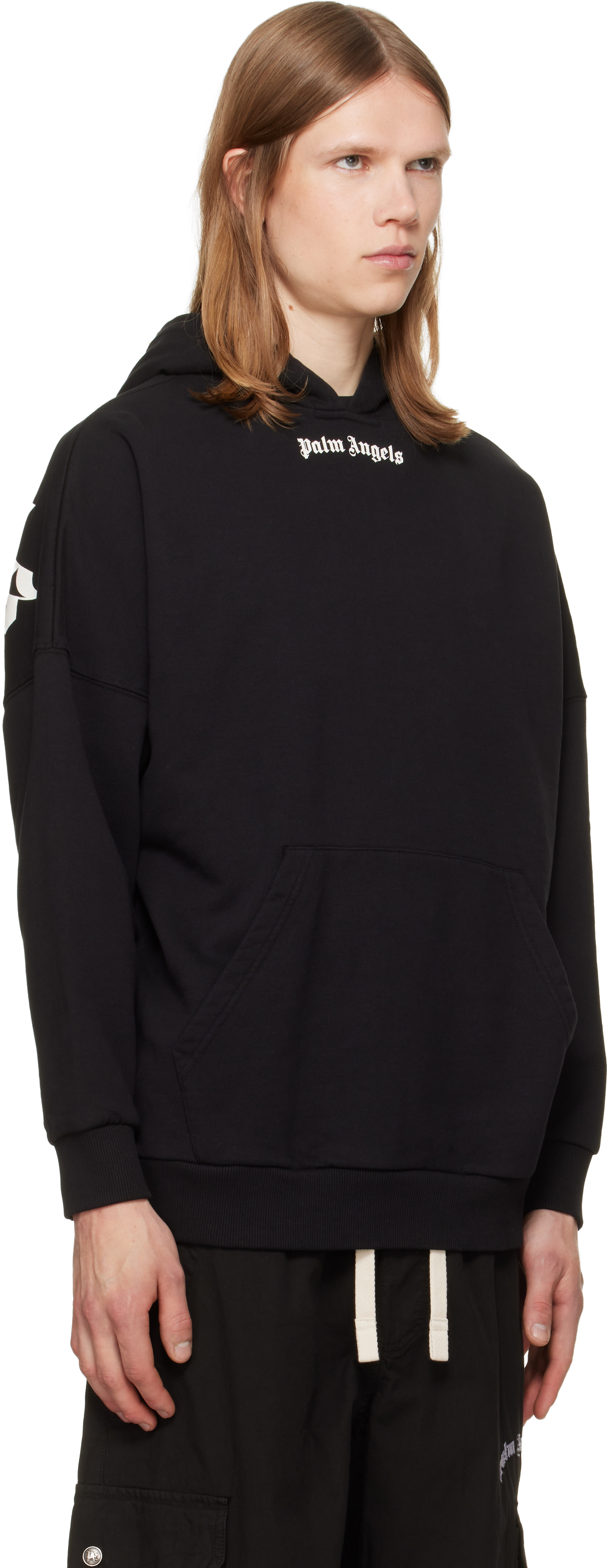 Palm Angels - Pull à capuche noir à logo