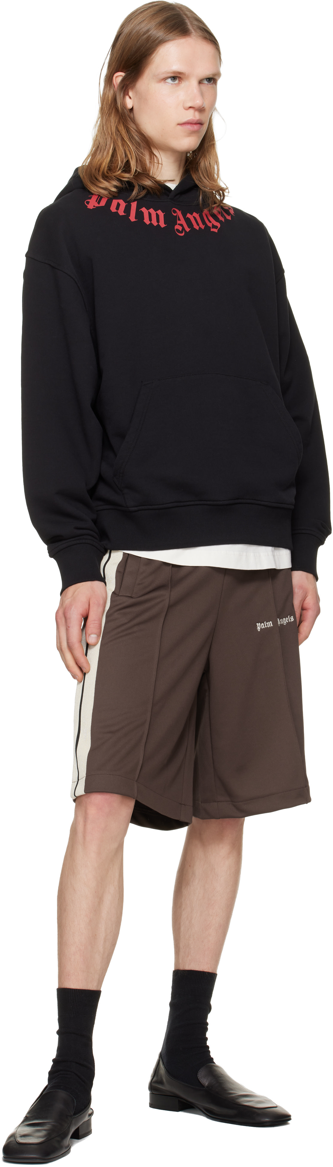 Palm Angels - Pull à capuche noir à logo