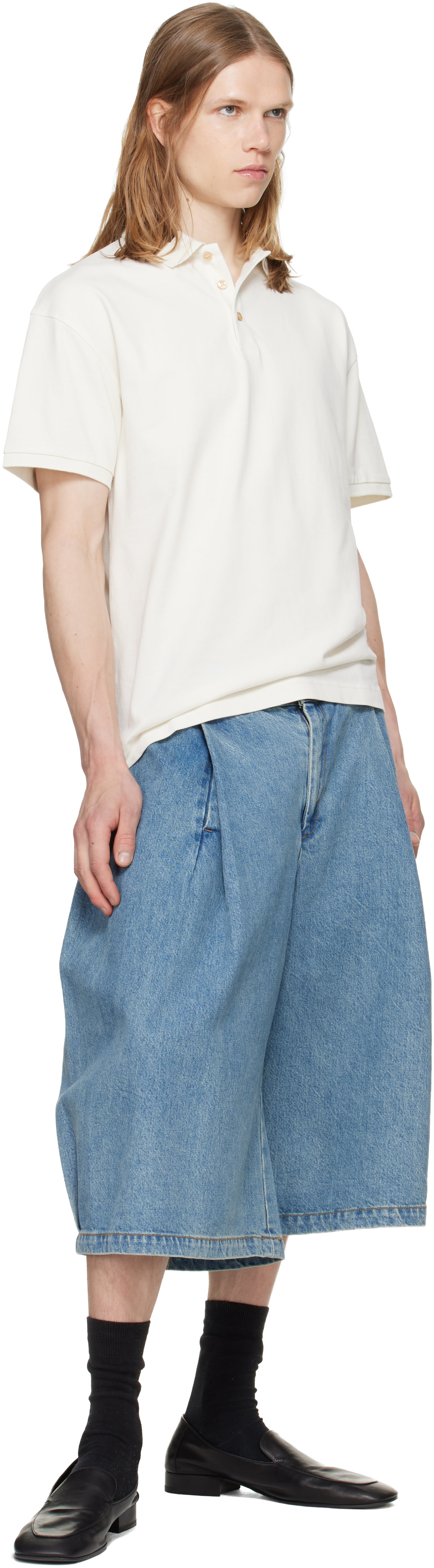 Palm Angels - オフホワイト Neck Logo S/S ポロシャツ