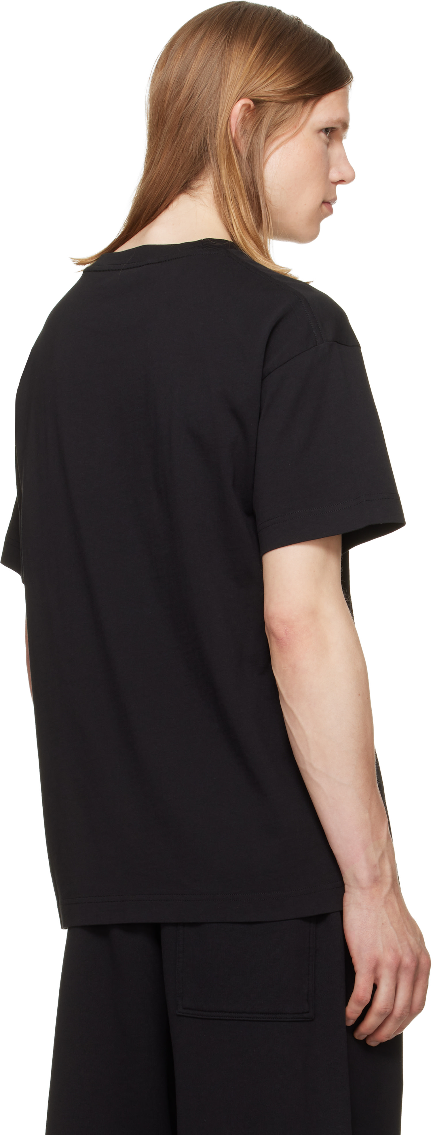 Palm Angels: ブラック Spray Bear Tシャツ | SSENSE 日本