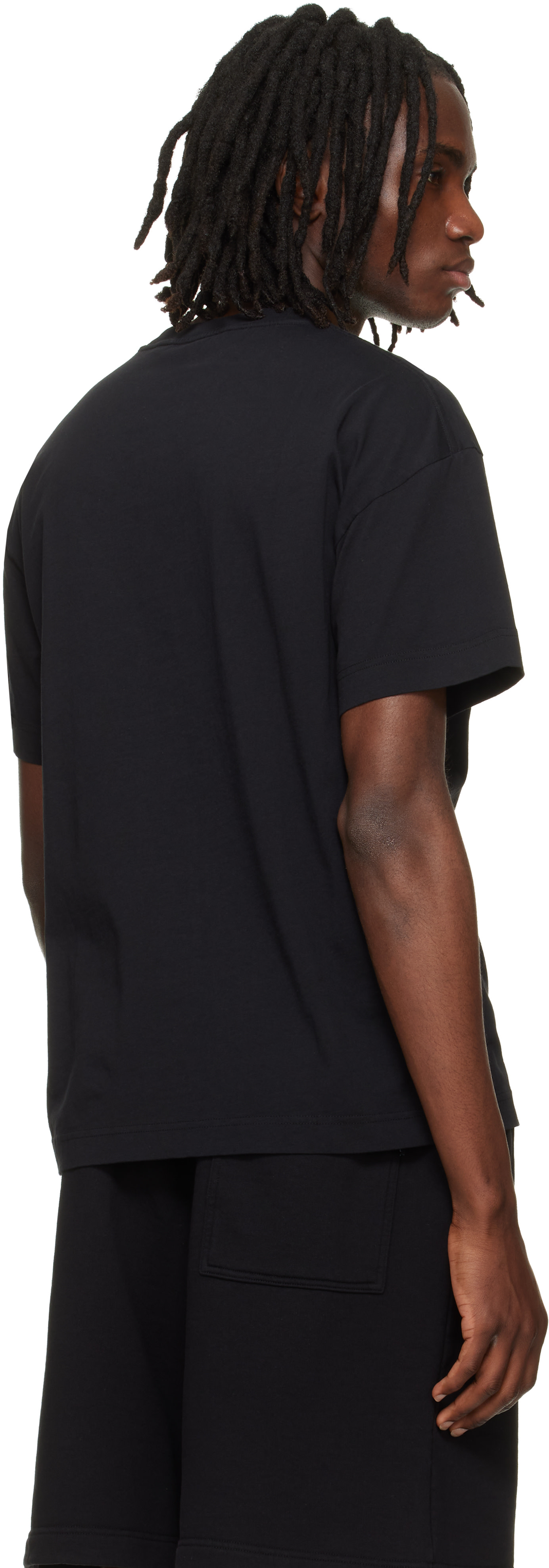 Palm Angels: ブラック Skull Tシャツ | SSENSE 日本