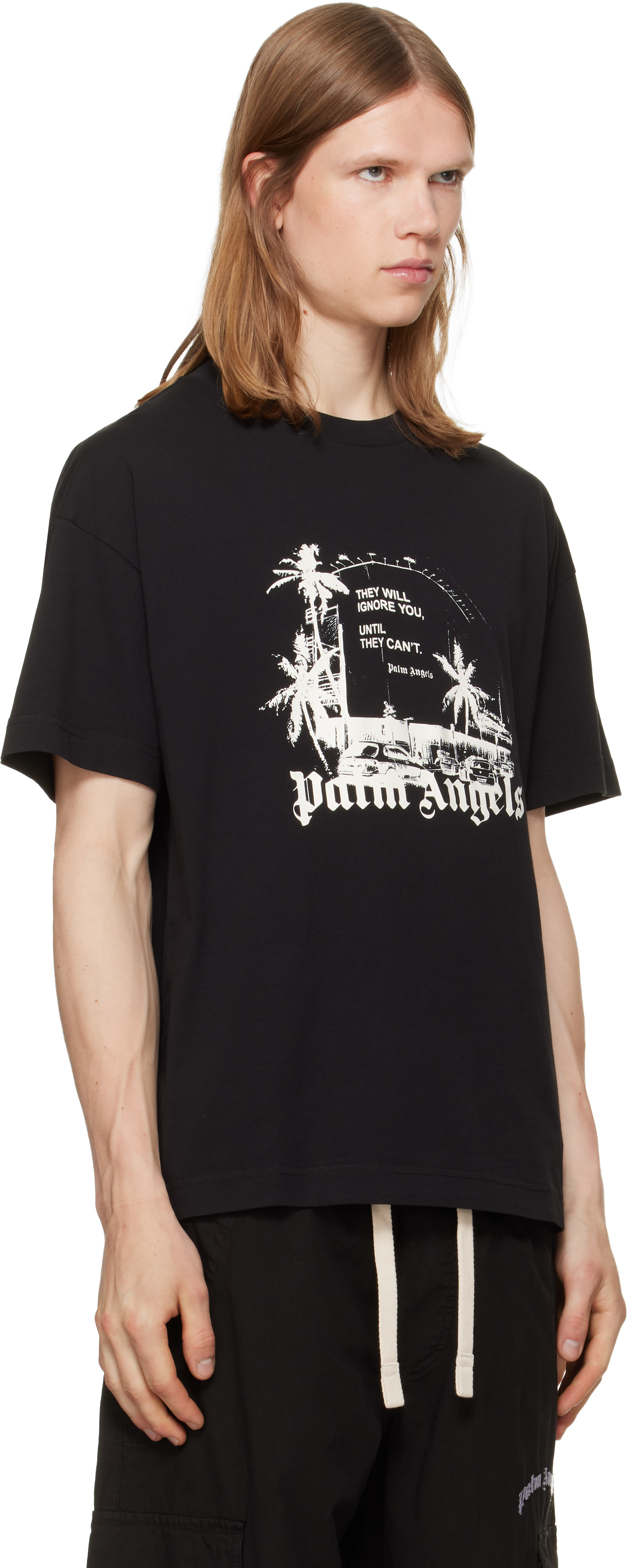 PALM Tシャツ 黒 XXL Palm Angels: Black Palm Statement T-shirt | SSENSE Canada