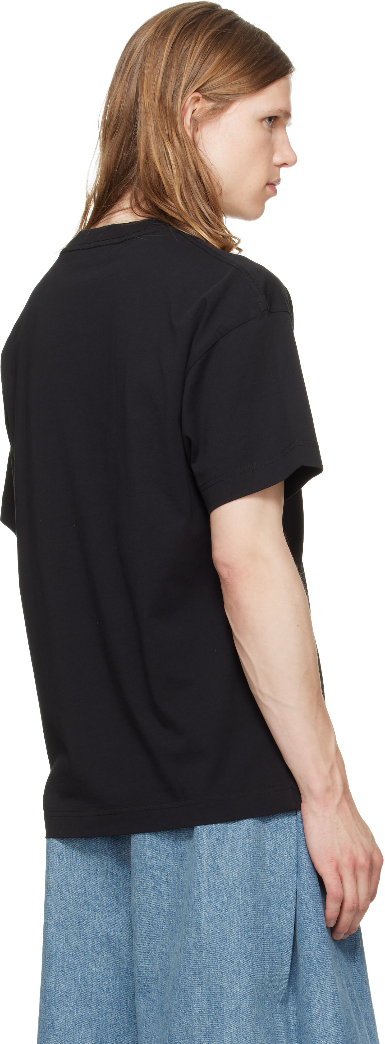 Palm Angels - Black Neck Logo Regular T-shirt
