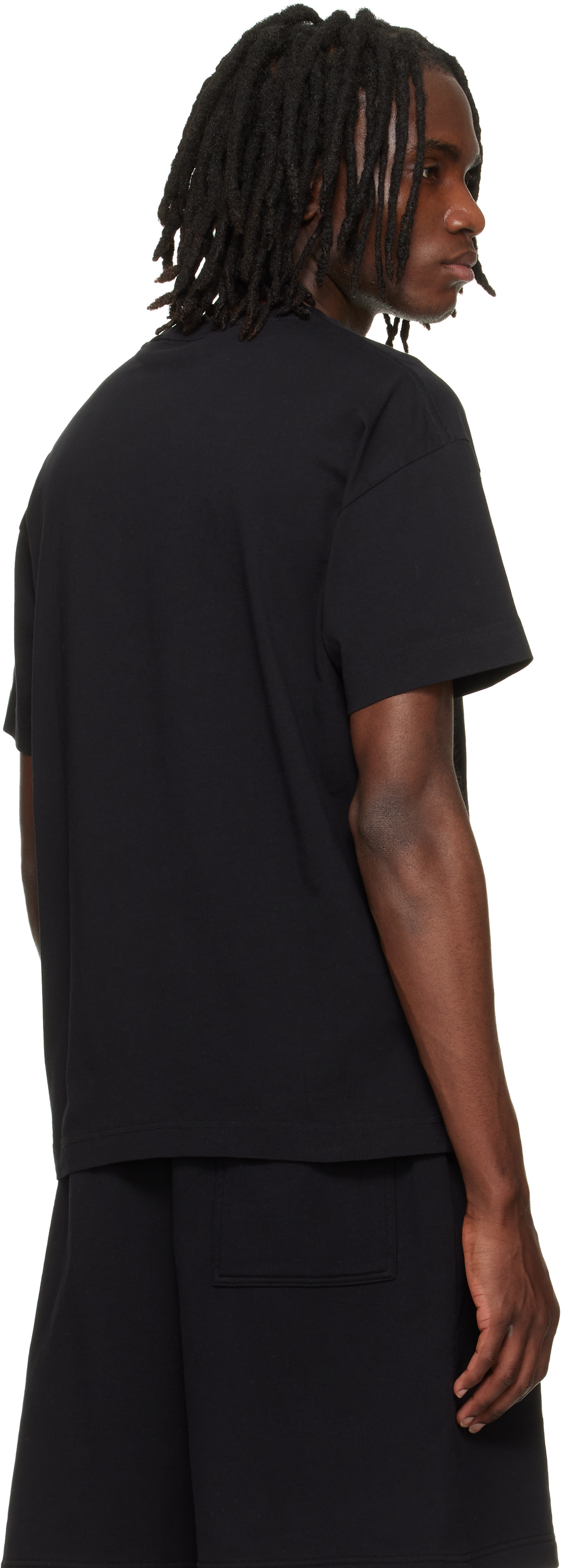 Palm Angels: Black Thai Logo T-shirt | SSENSE
