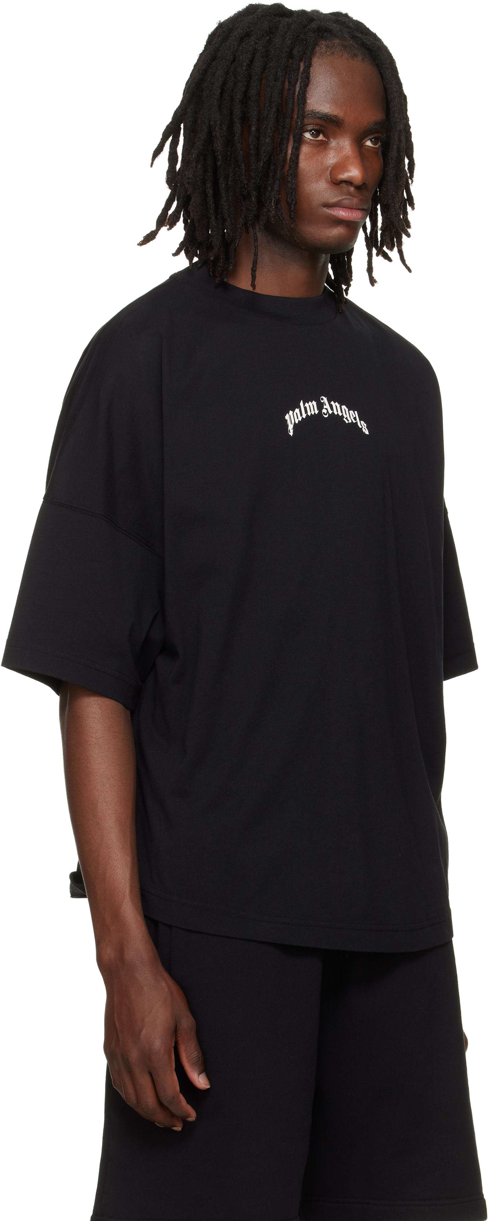 Palm Angels: Black Classic Logo Over T-shirt | SSENSE